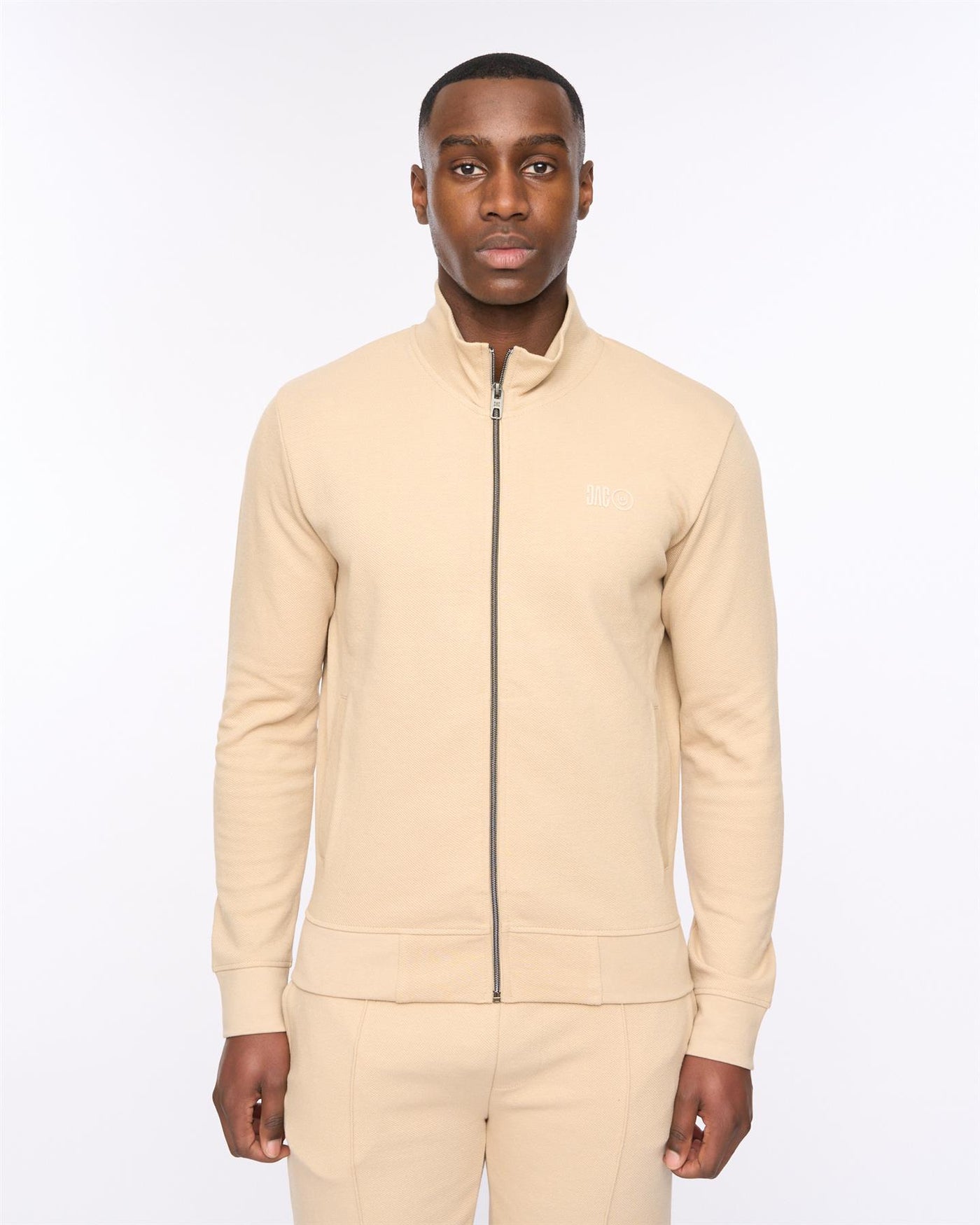 Mens Hannings Zip Thru & Joggers Set Stone