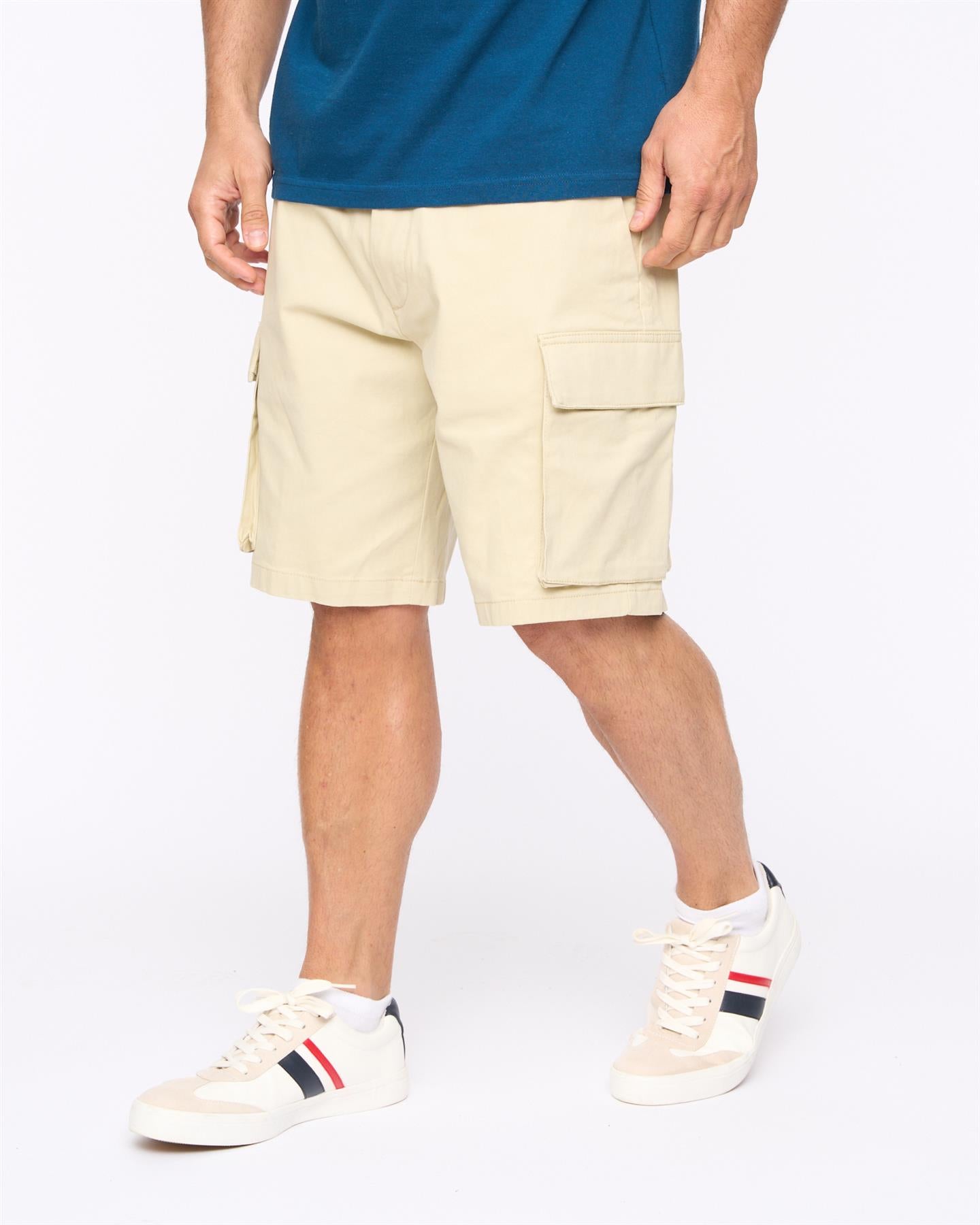 Mens Seaford Cargo Shorts Stone