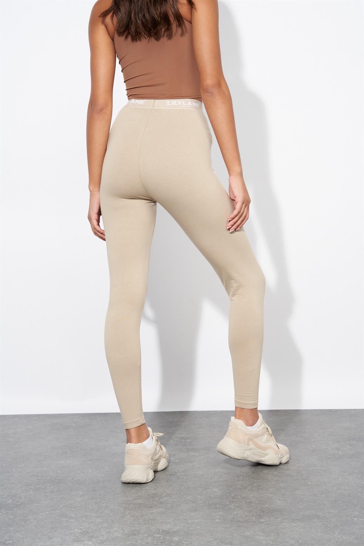 Ladies Lily Lane Matalina Leggings Stone