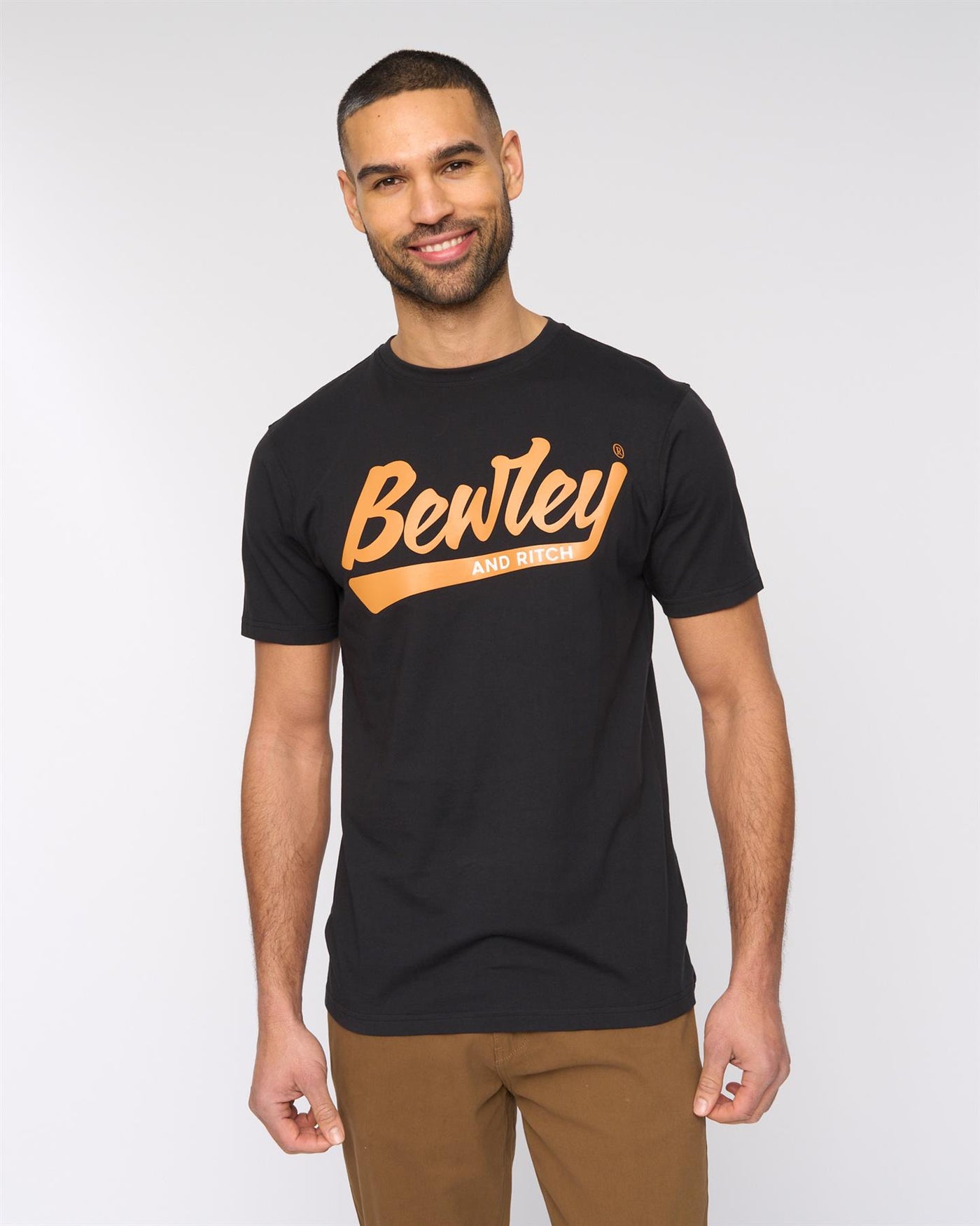 Mens Macklin T-Shirt Light Grey Marl