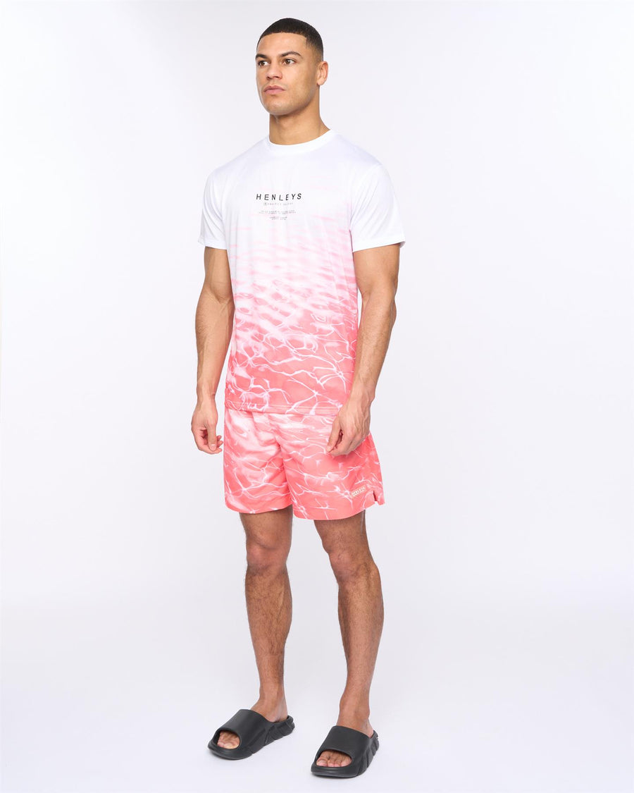Mens Henpool Swim Shorts Coral