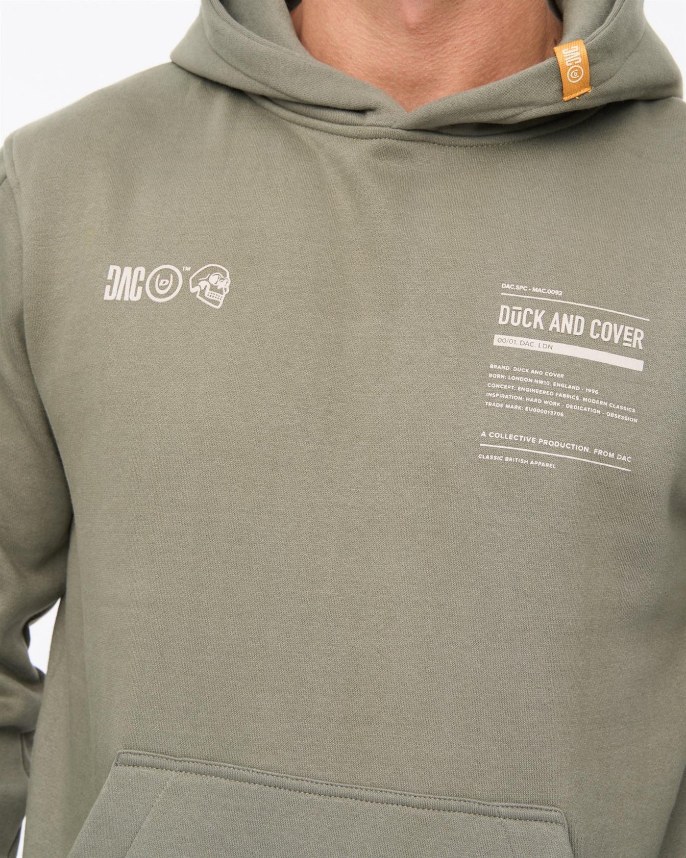 Mens Skullmatic Hoodie Dark Olive