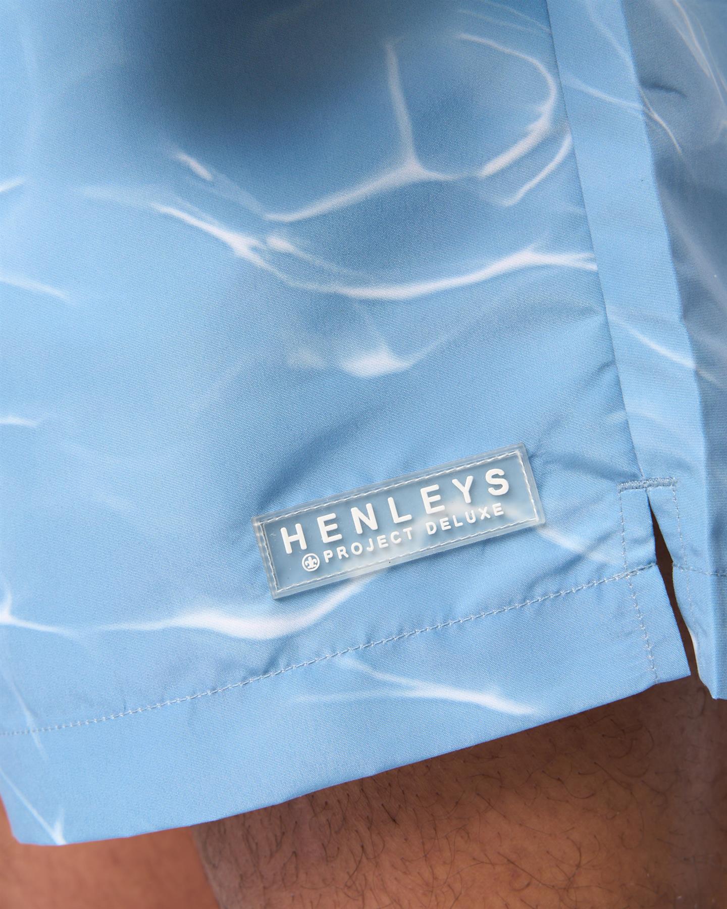 Mens Henpool Swim Shorts Denim Blue