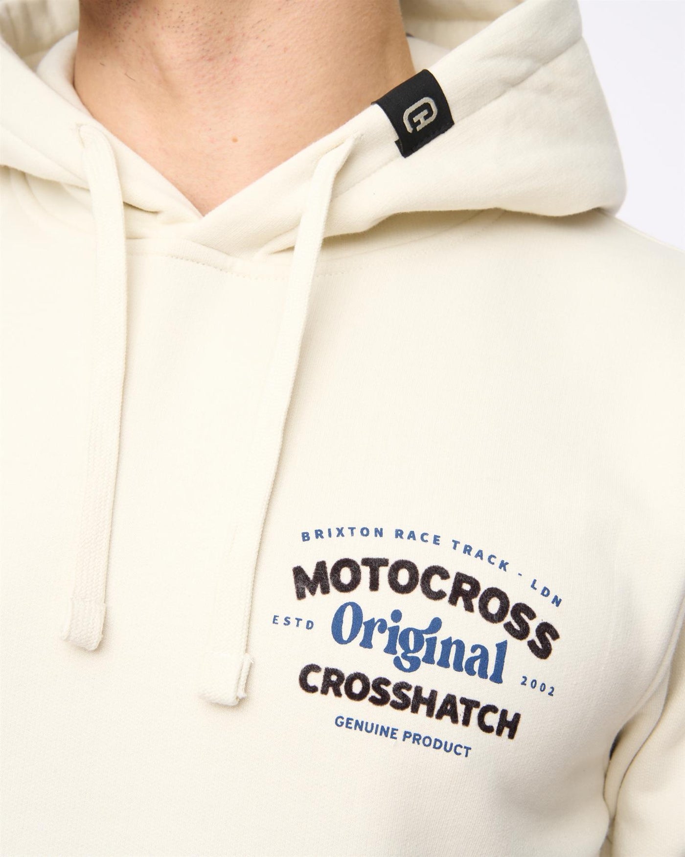 Mens Motocross Hoodie Light Stone