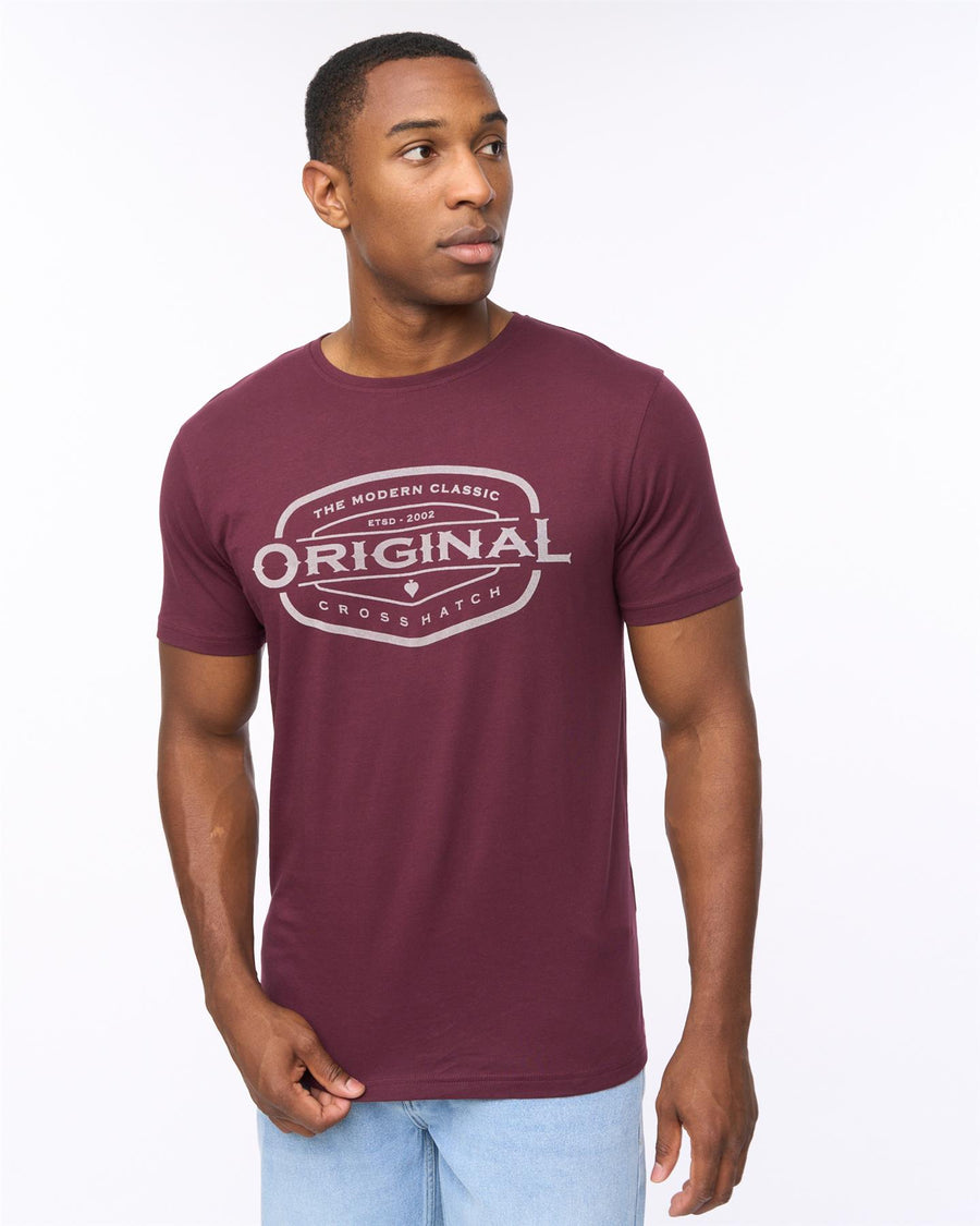 Mens Traptons T-Shirt Raisin
