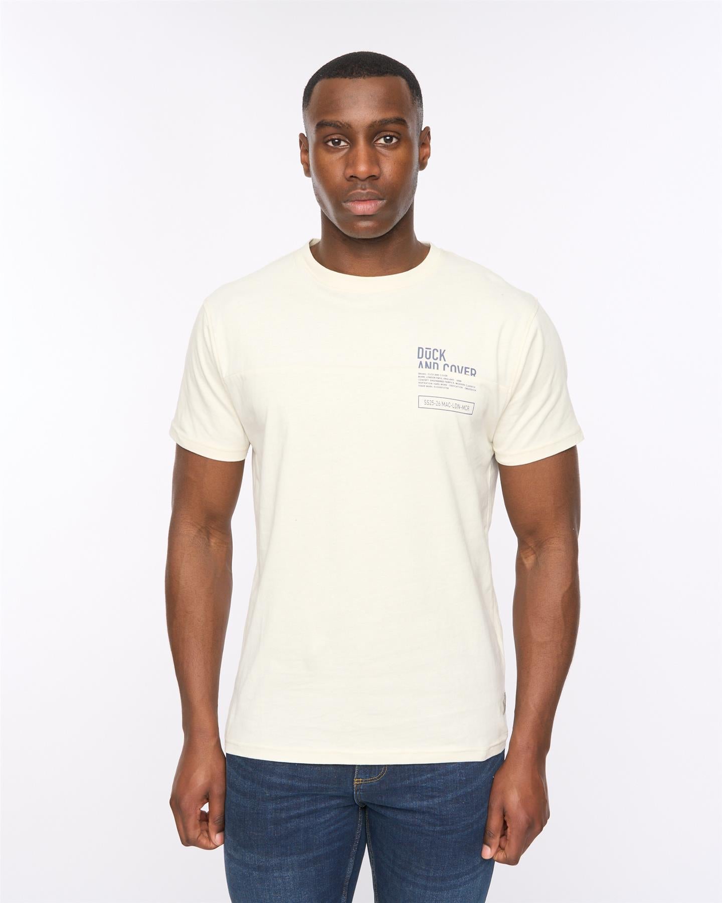 Mens Seamtext T-Shirt Off White