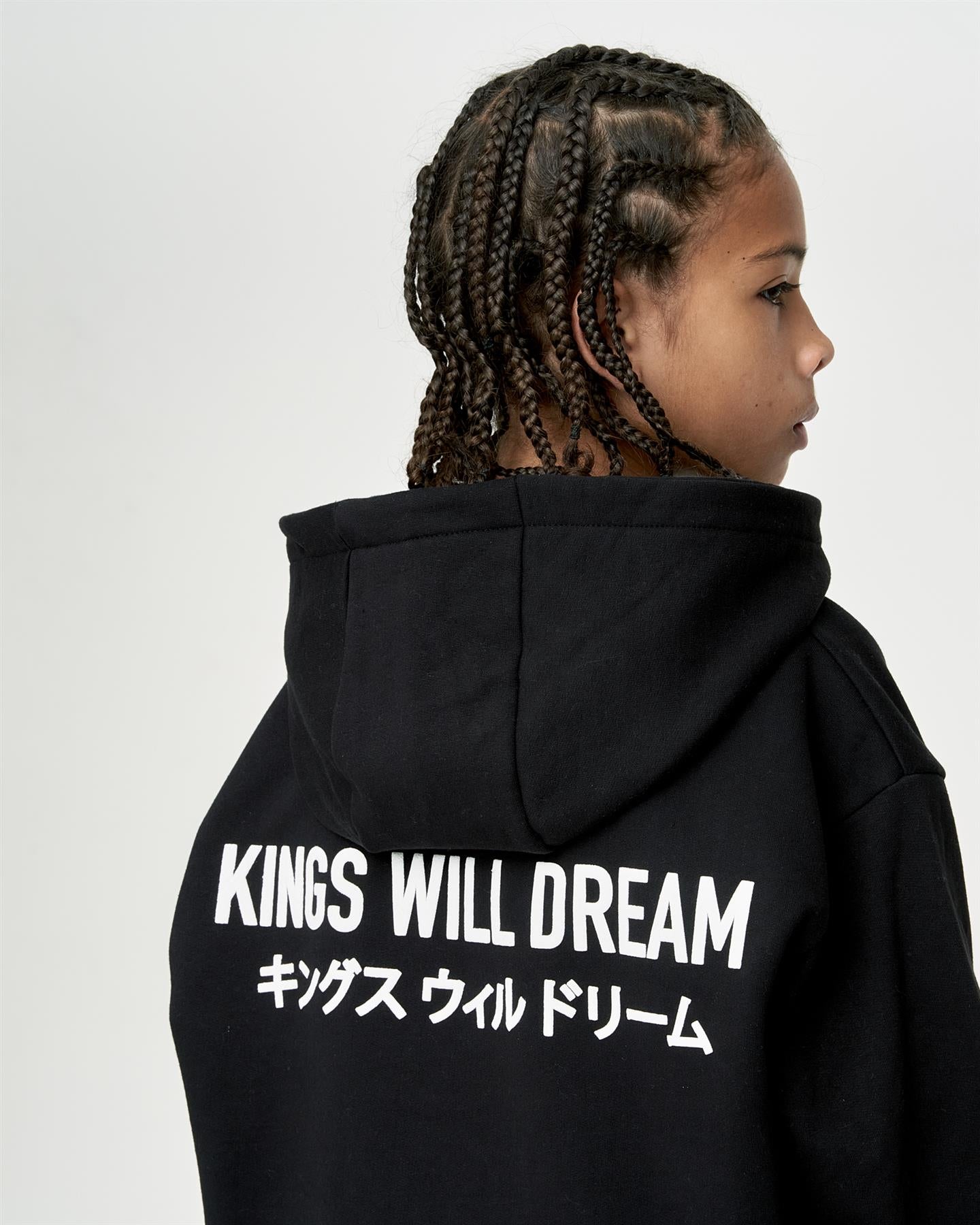 Kids Boys Studio Duo Line Hoodie Black