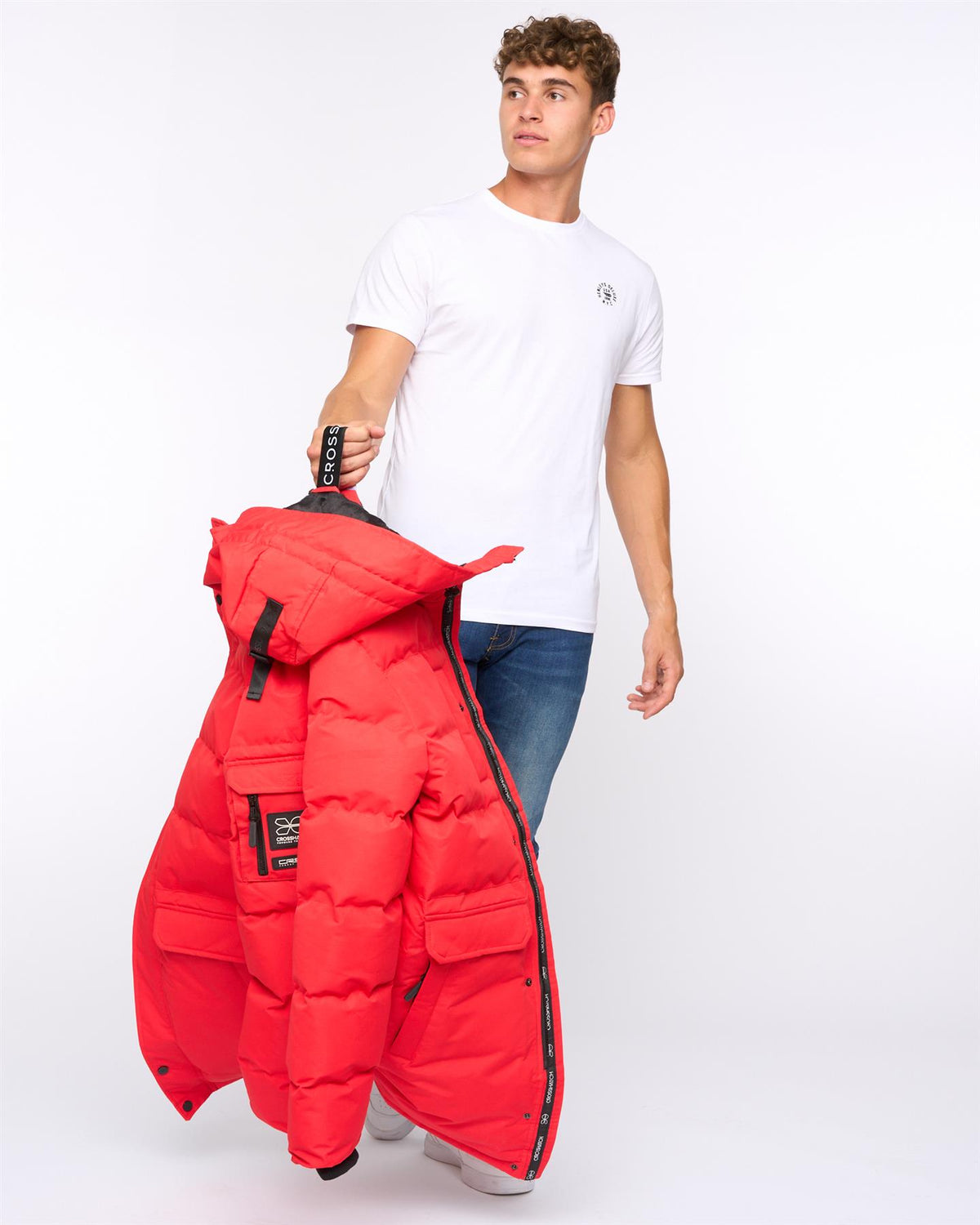 Mens Milwaka Long Jacket Red