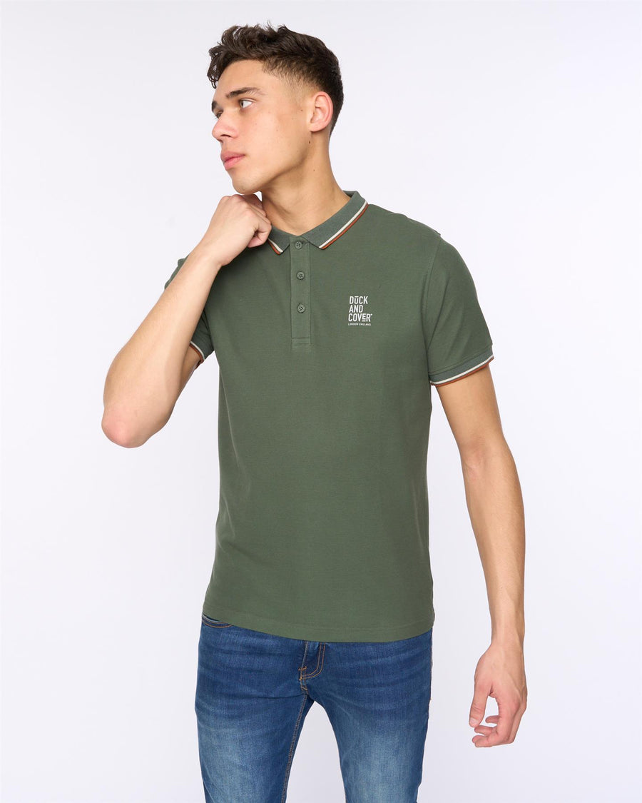 Mens Melports Polo Khaki