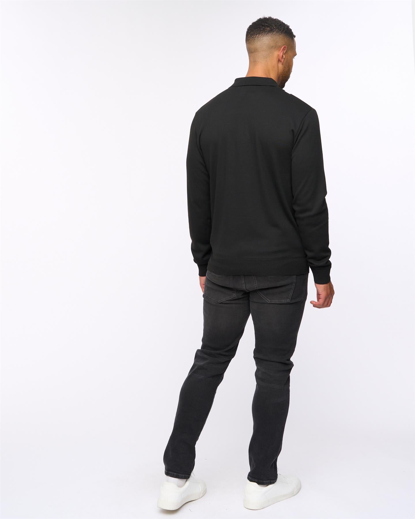 Stalwart Knit Polo Black