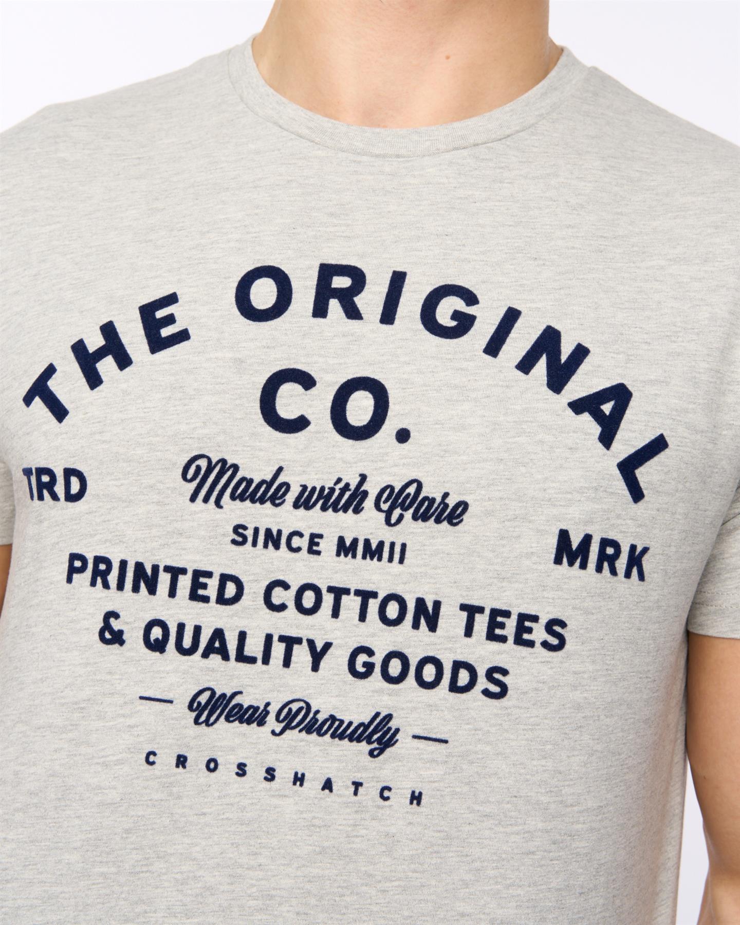 Mens Shoptown T-Shirt Grey Marl