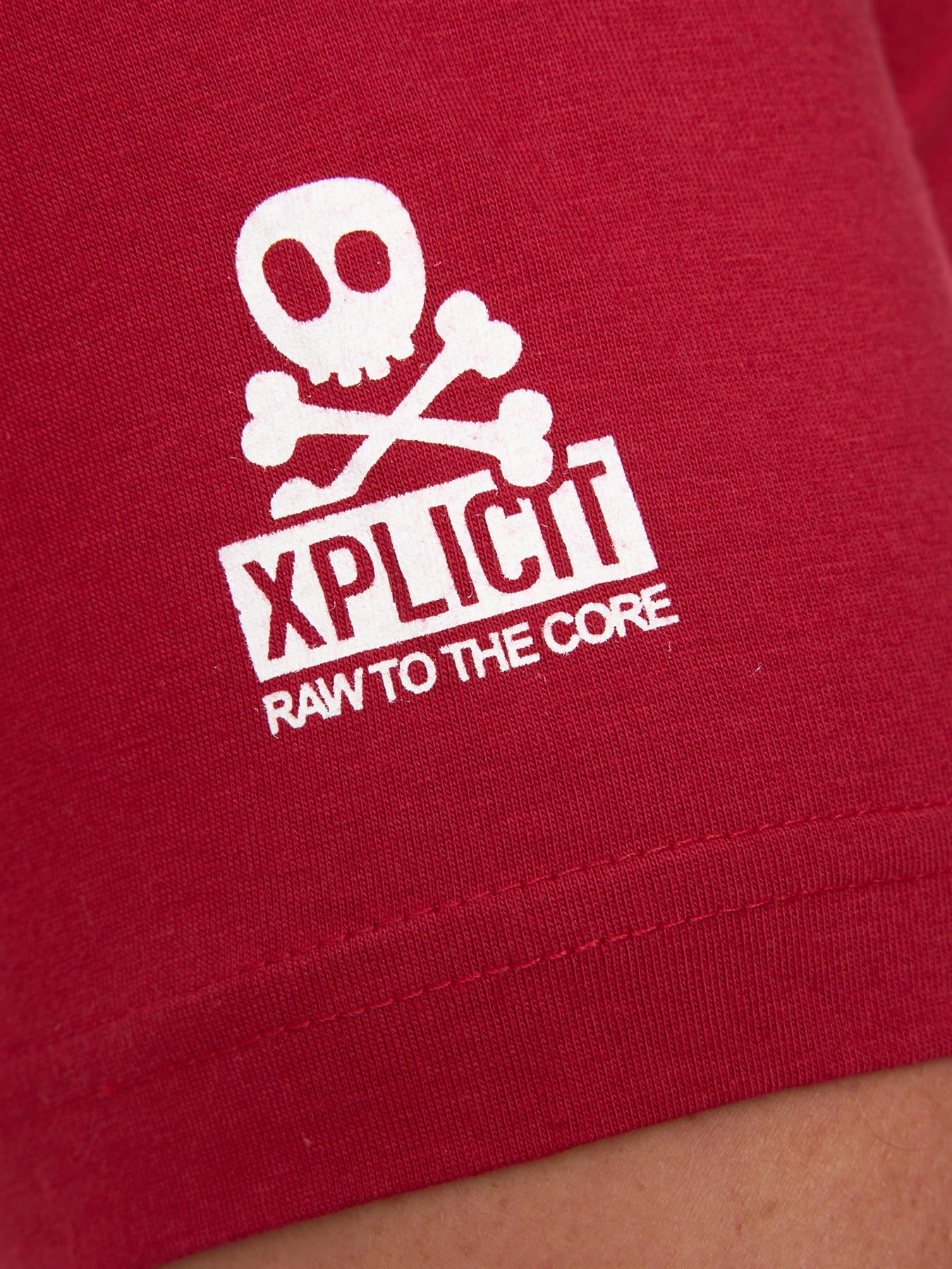 Mens Xplicit Drunk Elf T-Shirt Blood Red