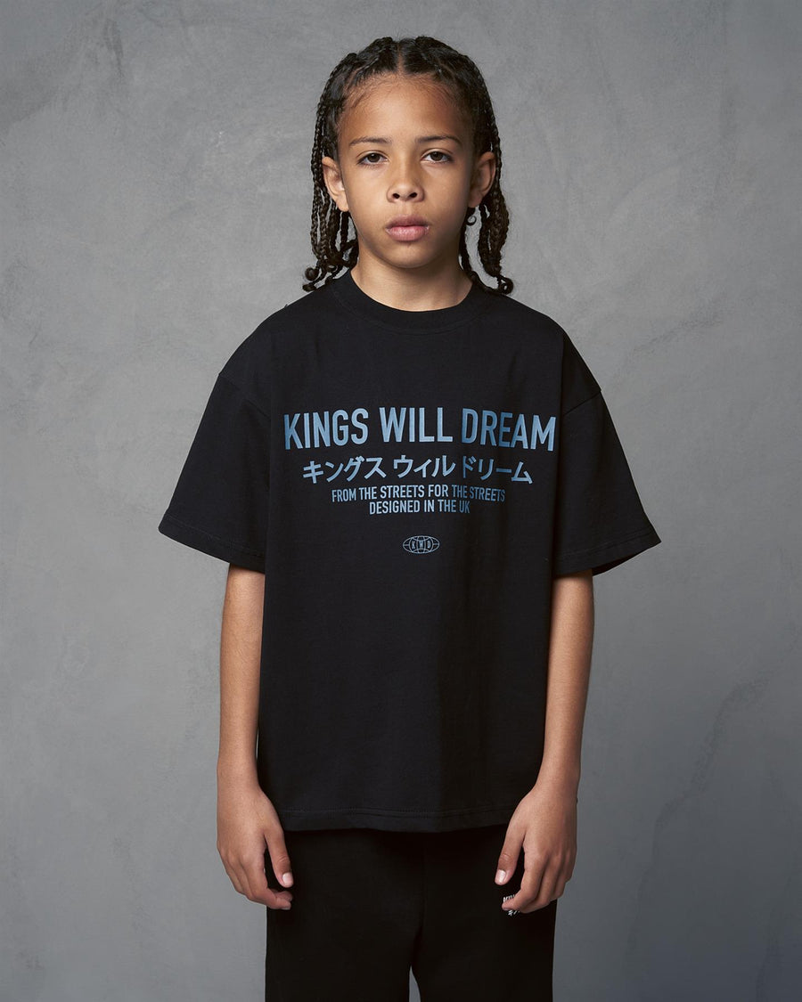 Kids Boys Studio Stacked T-Shirt Black