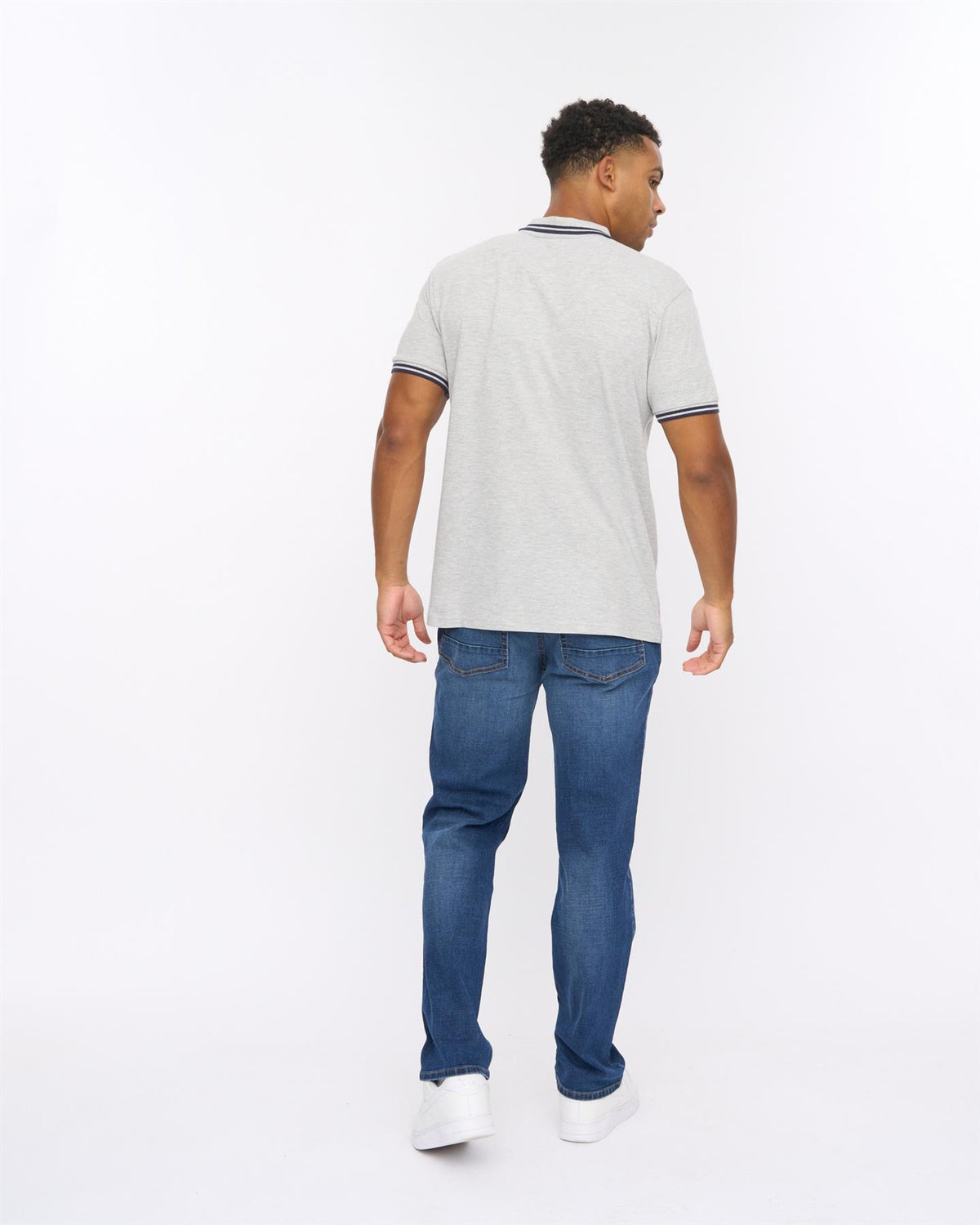 Mens Changra Polo Grey Marl