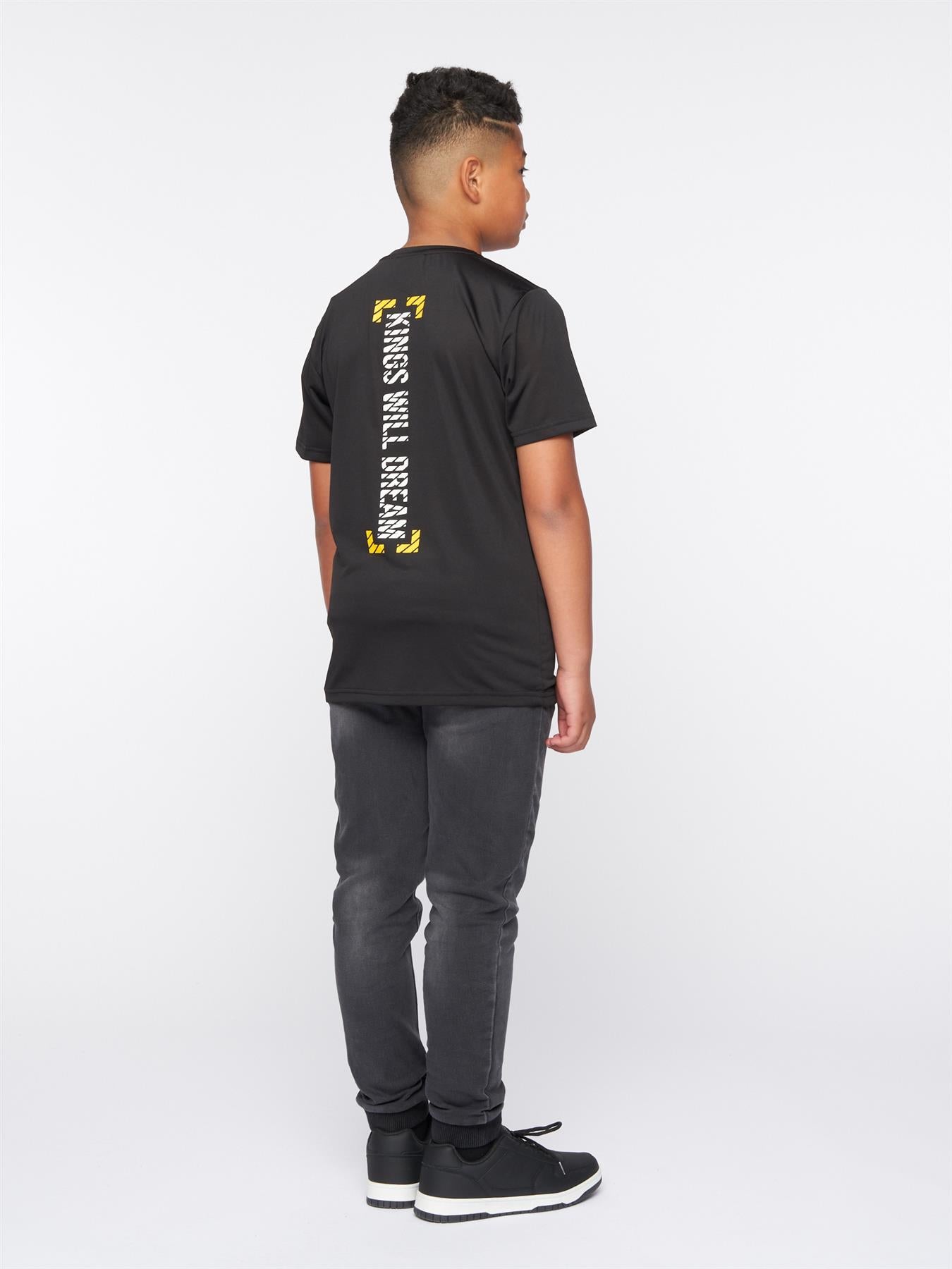 Karson T-Shirt Jet Black / Yellow