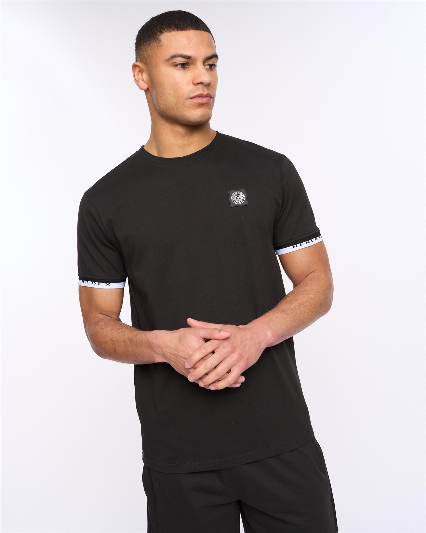 Mens Henjaque T-Shirt/Shorts Set Black