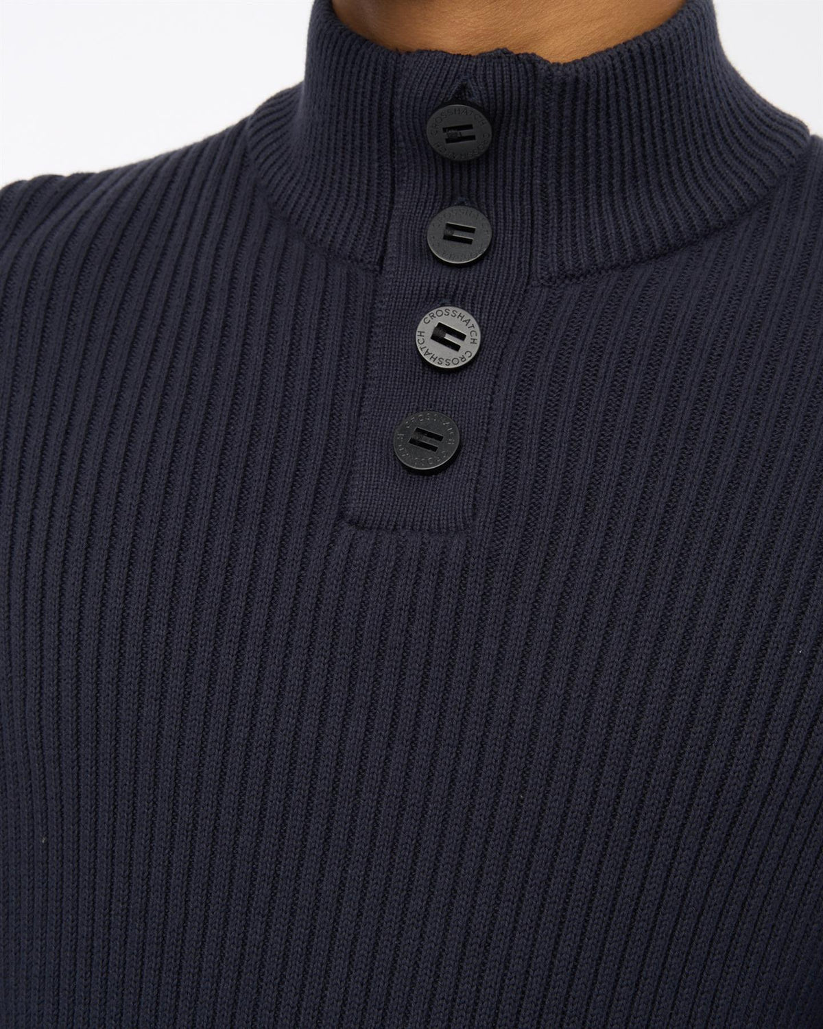 Mens Wellburys Chunky Knit Navy