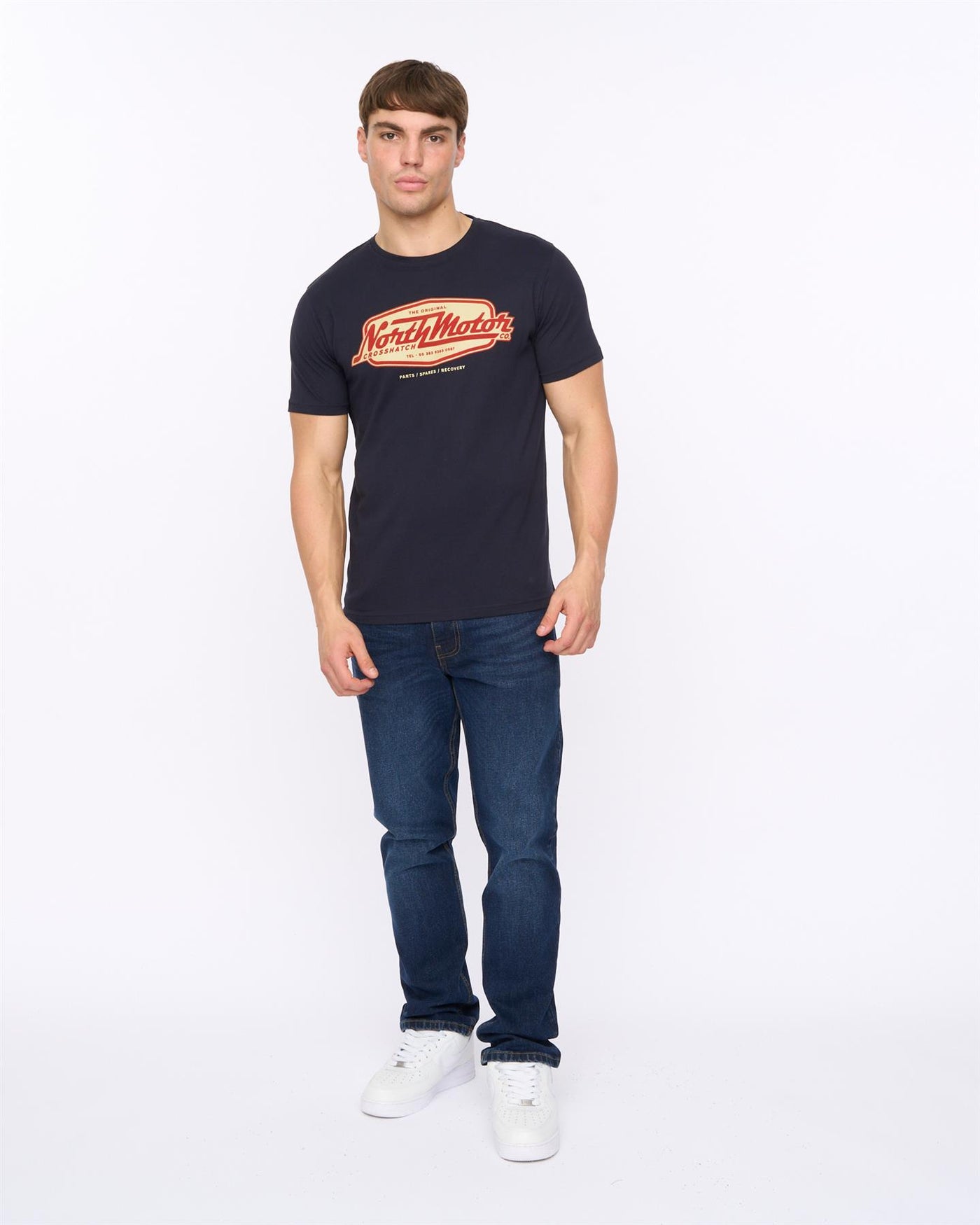 Mens Motocross T-Shirt Navy