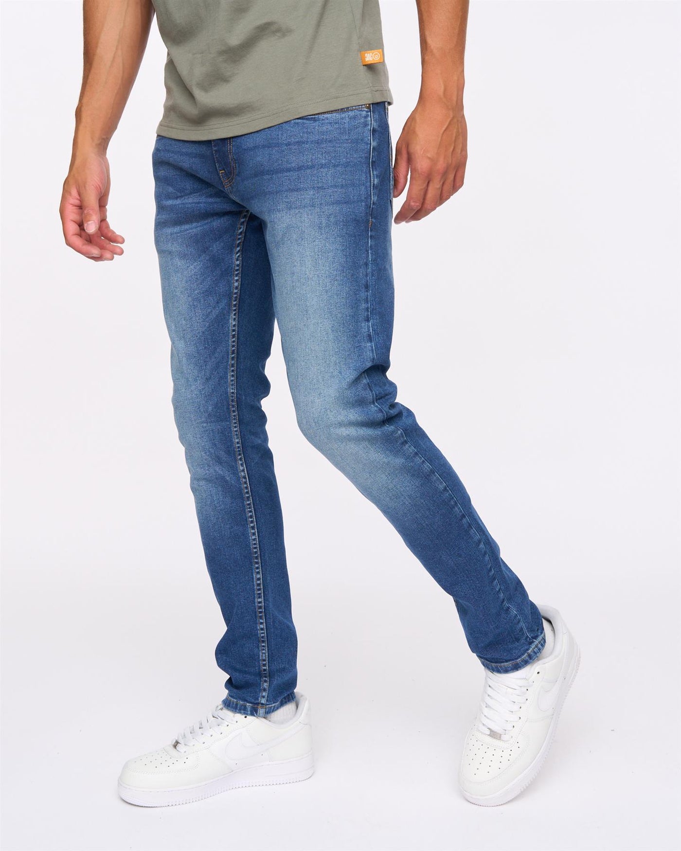 Mens Maylead Slim Fit Jeans Stone Wash