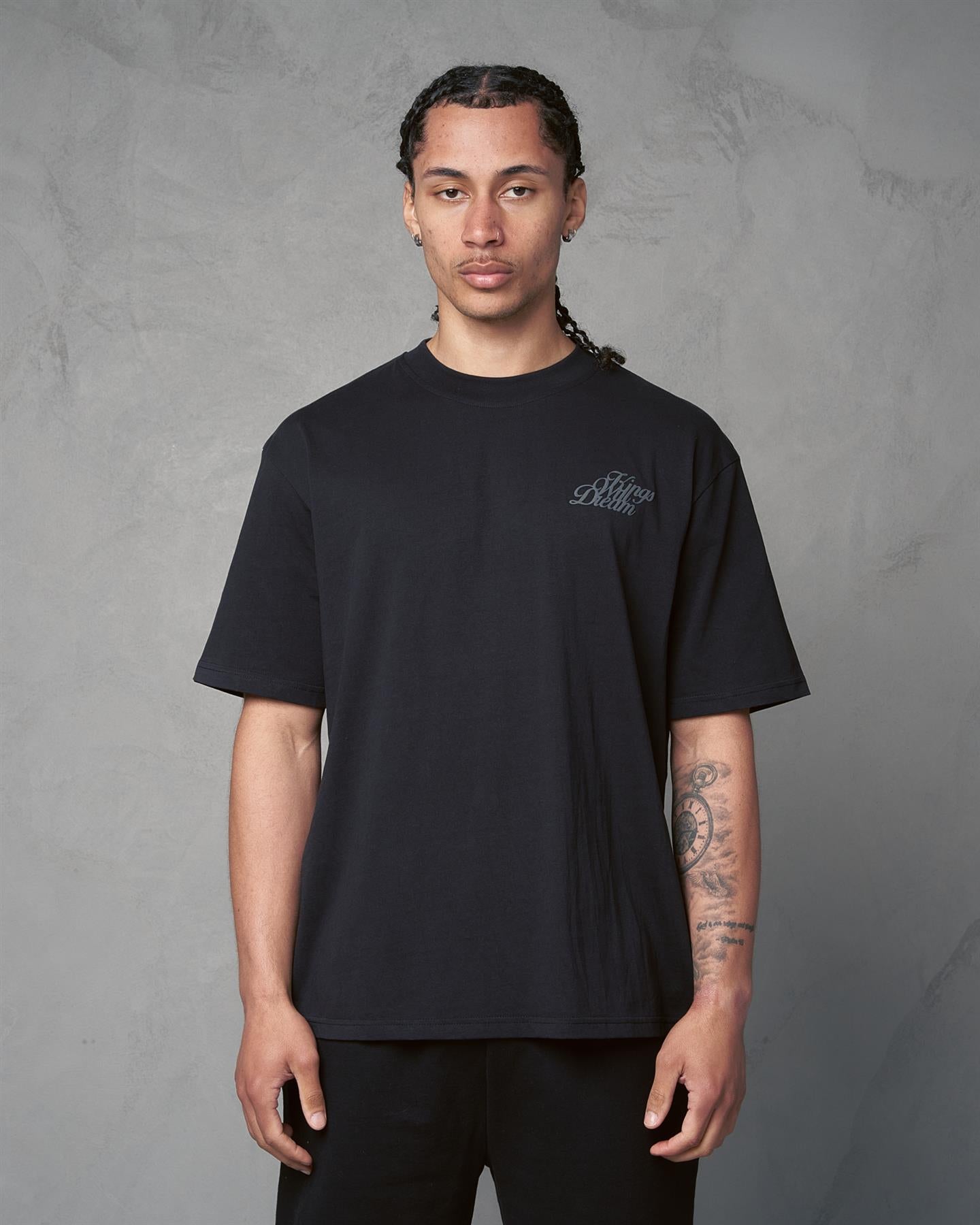 Mens Studio Scripted T-Shirt Black