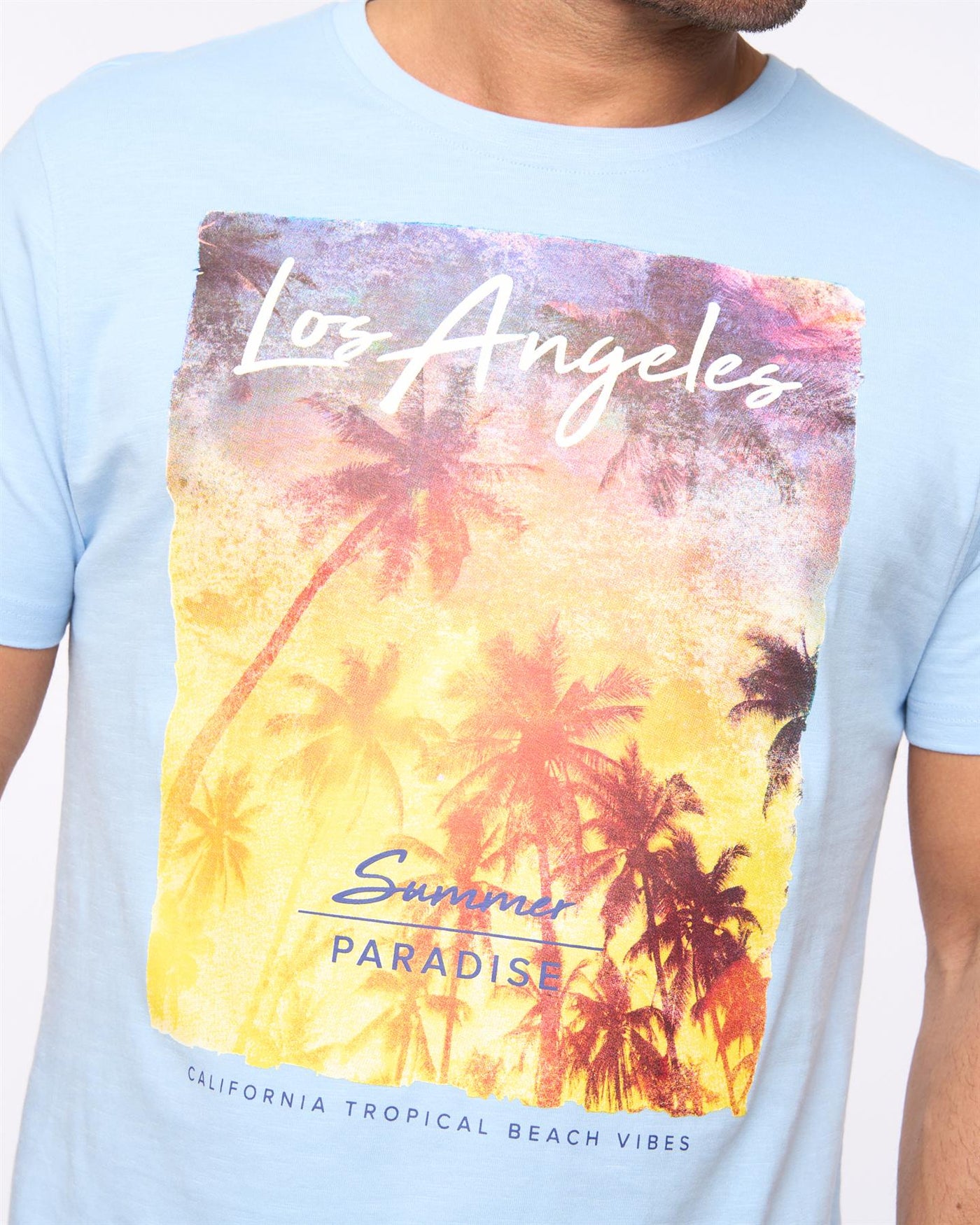 Mens Lepalmz T-Shirt Light Blue