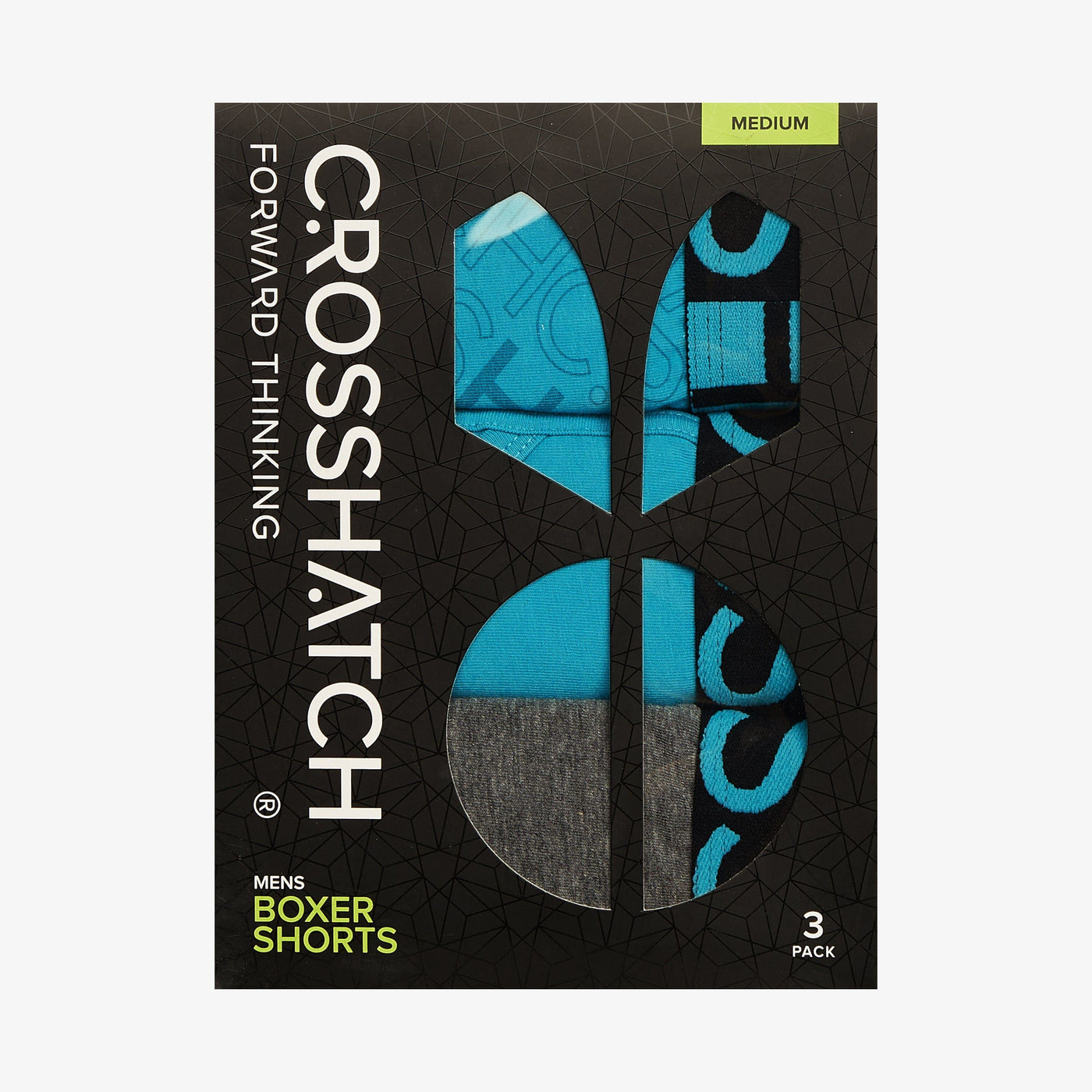 Crosshatch - Mens Typan Boxers 3pk Teal