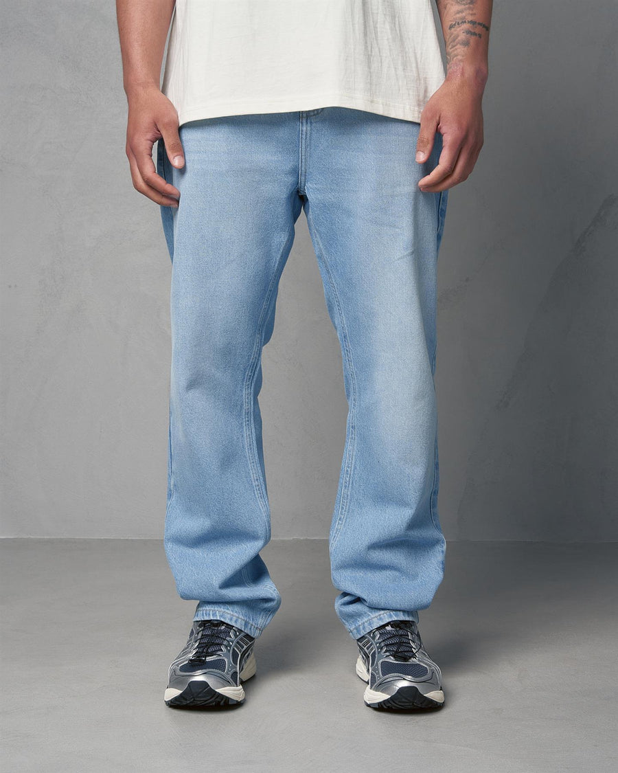 Mens Studio Dee Baggy Jeans Light Wash