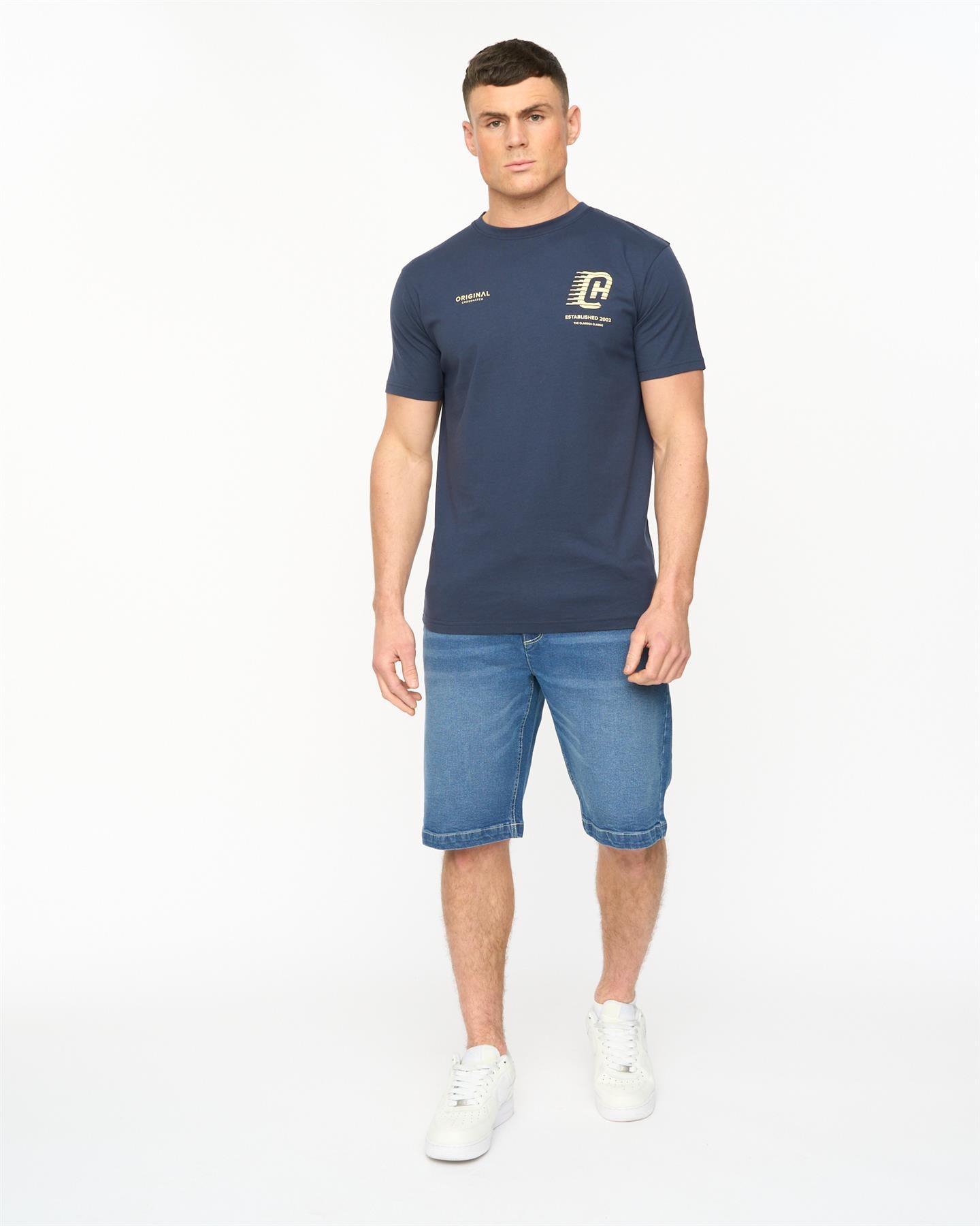 Mens Kamaline Denim Shorts Mid Wash