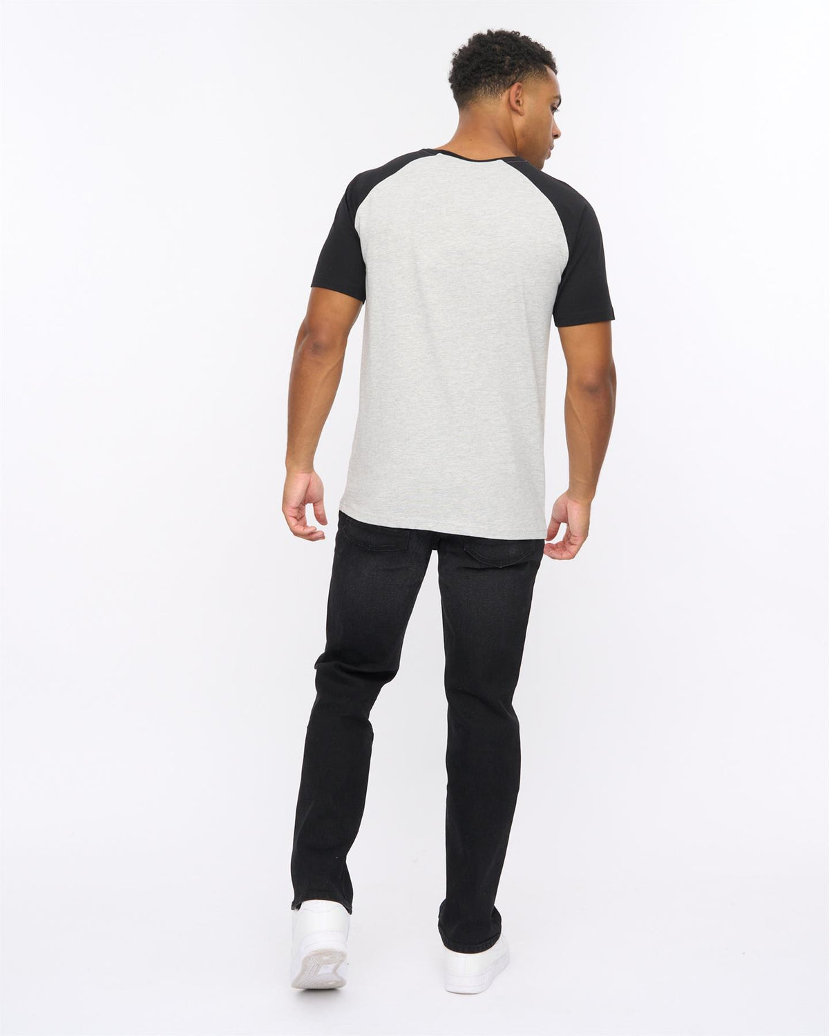 Mens Meza T-Shirt Grey Marl/Black