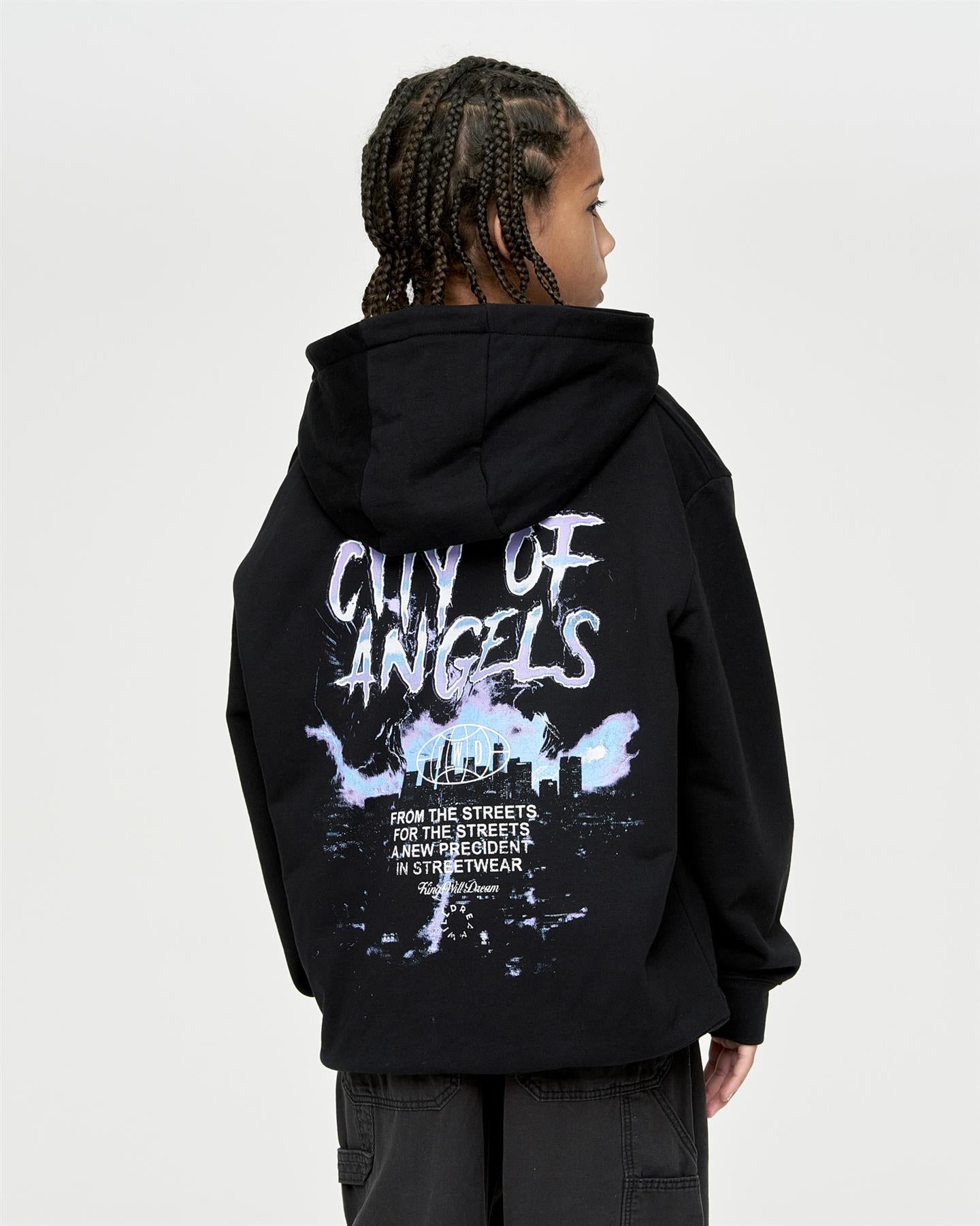 Kids Boys Studio Angel City Hoodie Black