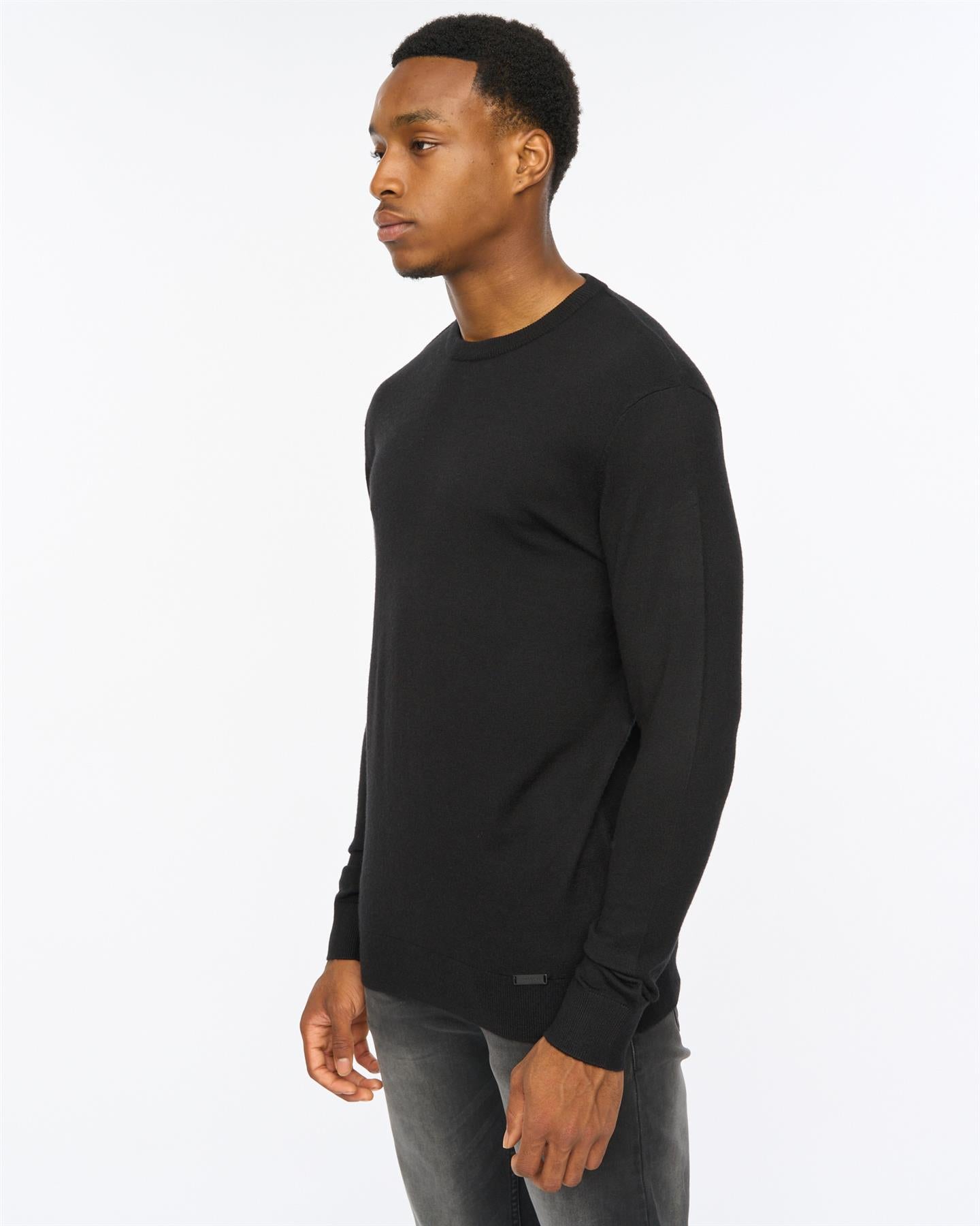 Mens Consenza Crew Knit Black