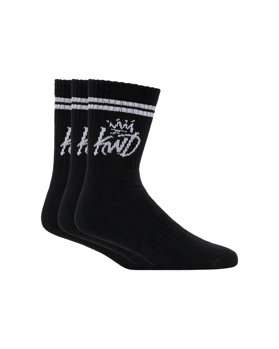 Mens Hopper Sports Socks 3pk Black