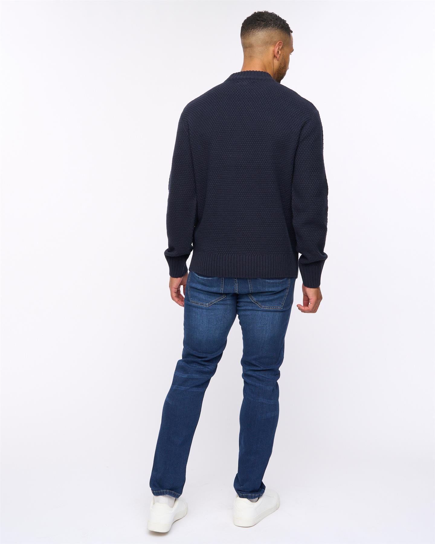 Brocksten Cable Knit Jumper Navy