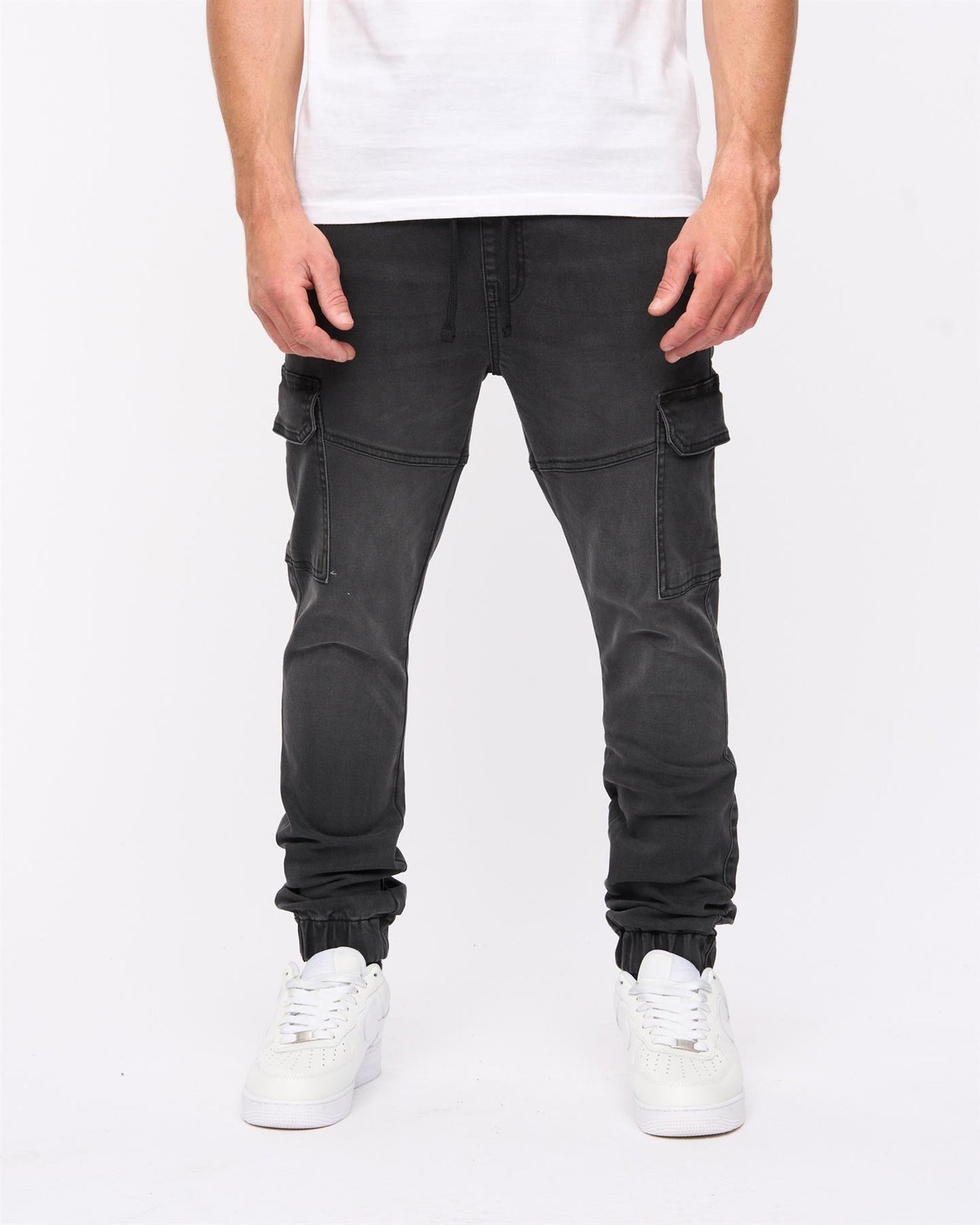 Malimore Cargo Cuff Jeans Black Wash