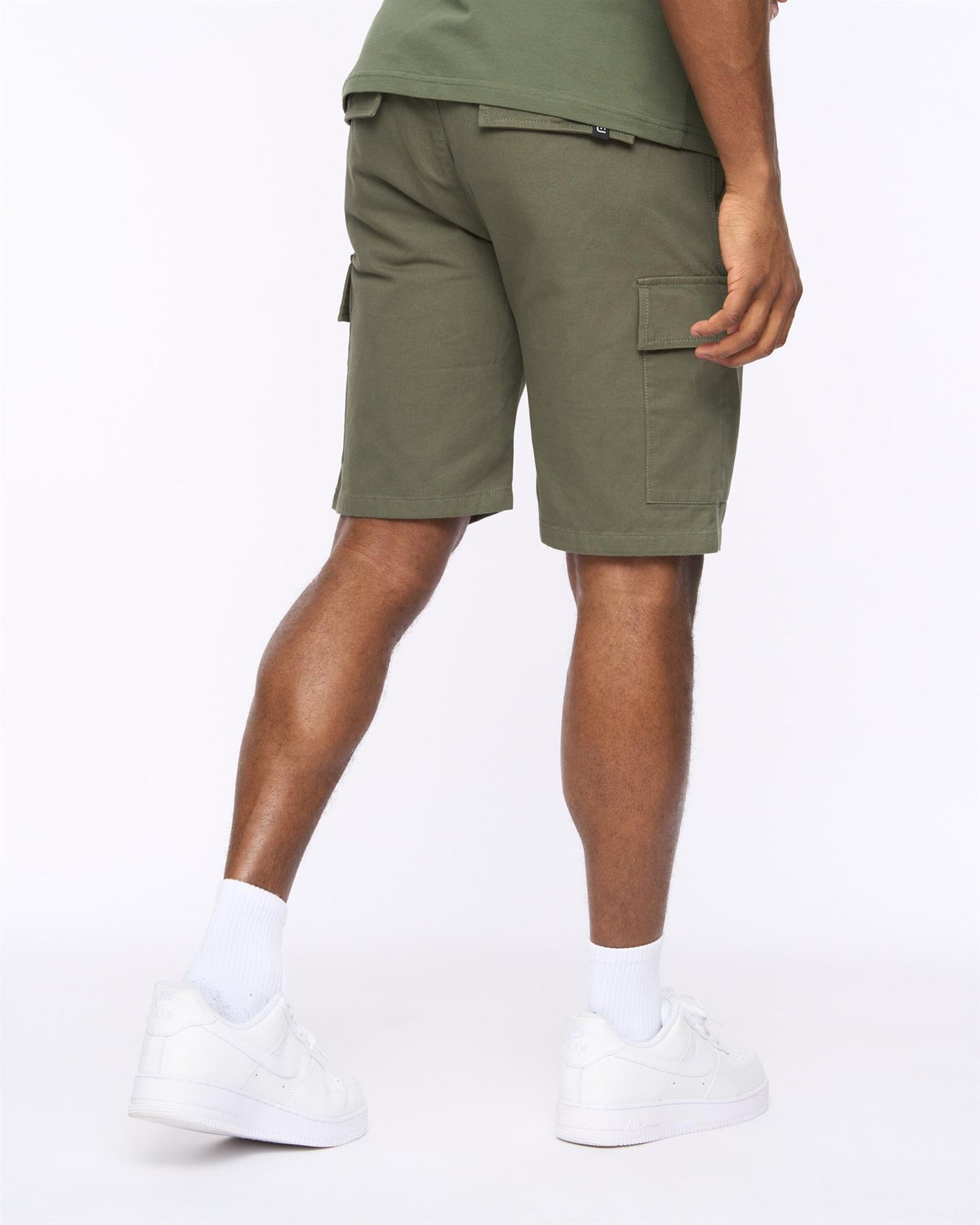 Mens Utilate Elastic Waist Cargo Shorts Thyme