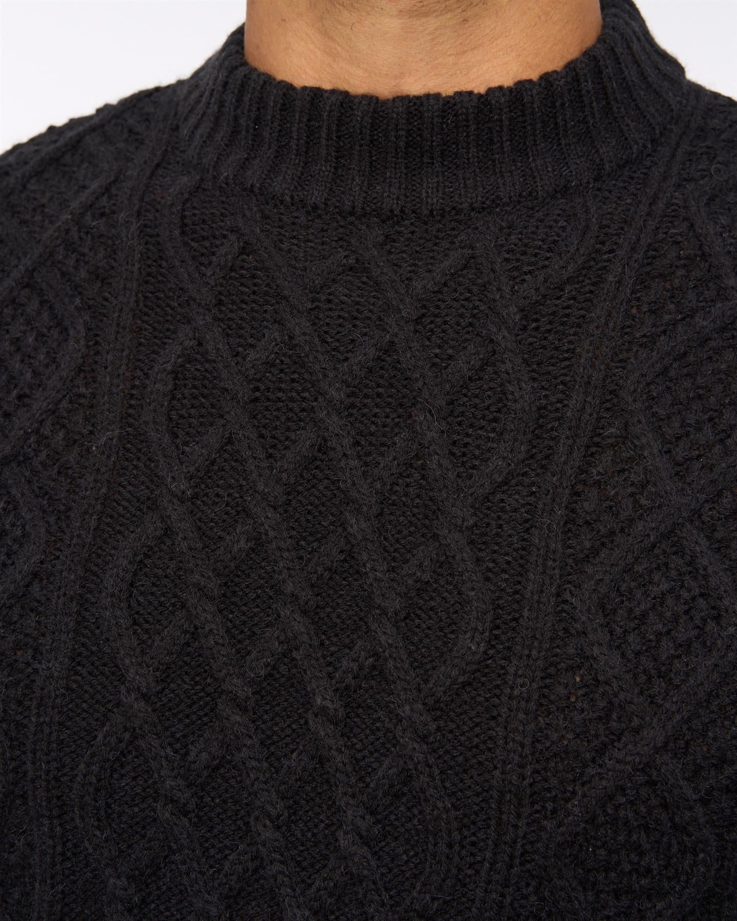Brocksten Cable Knit Jumper Black