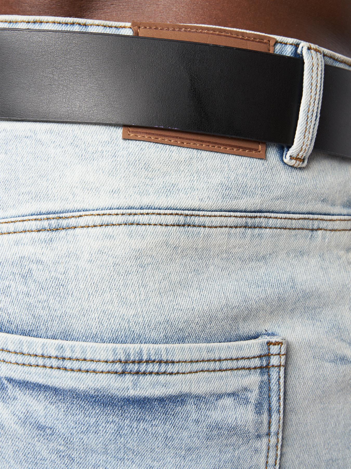 Crosshatch Mens Cadman Straight Jeans Light Wash