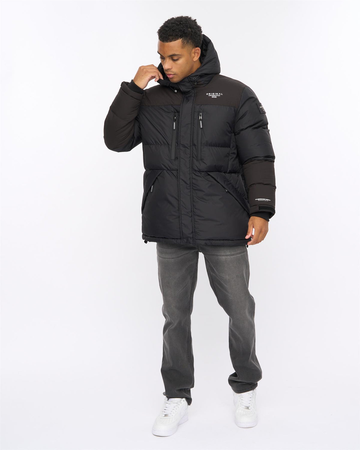 Mens Squadage Panel Jacket Black