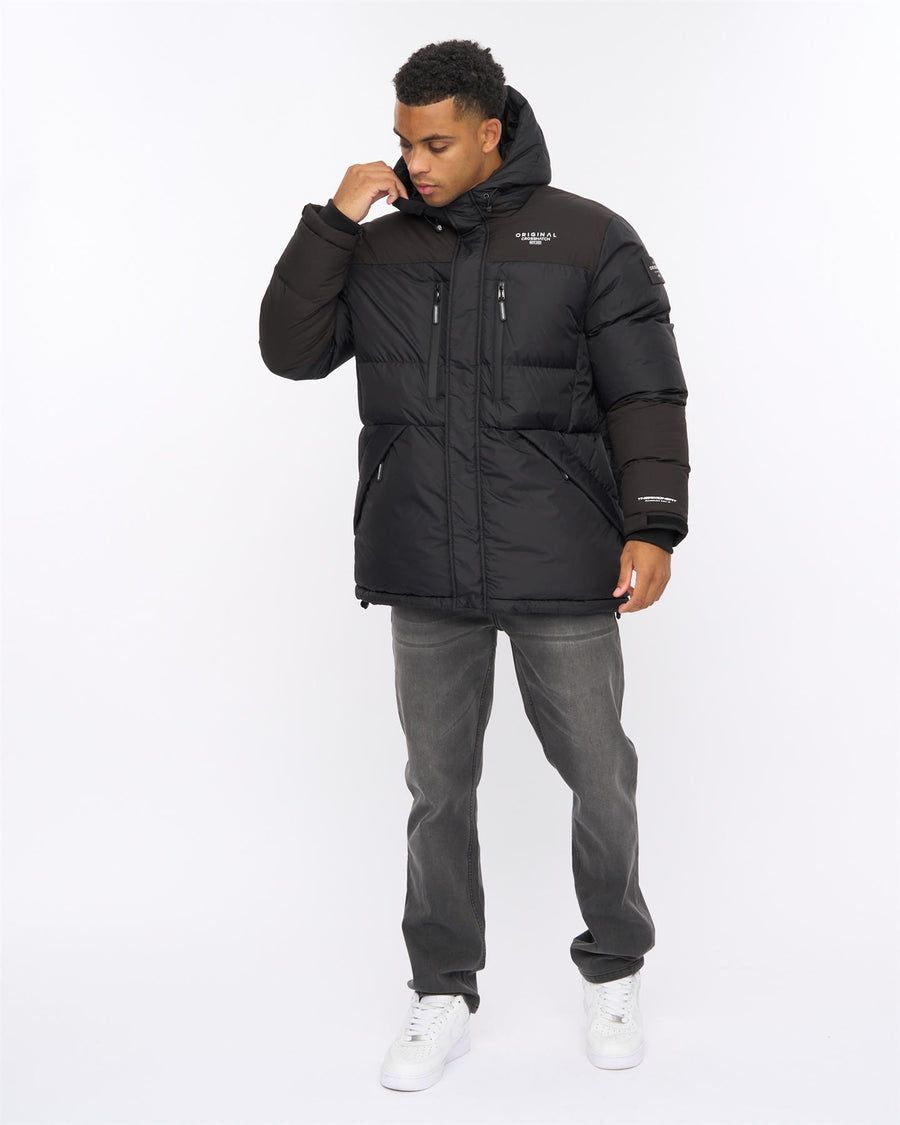 Mens Squadage Panel Jacket Black