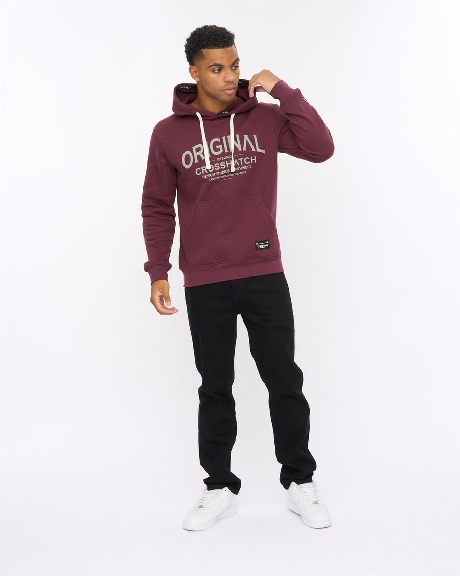 Mens Vintarge Hoodie Raisin