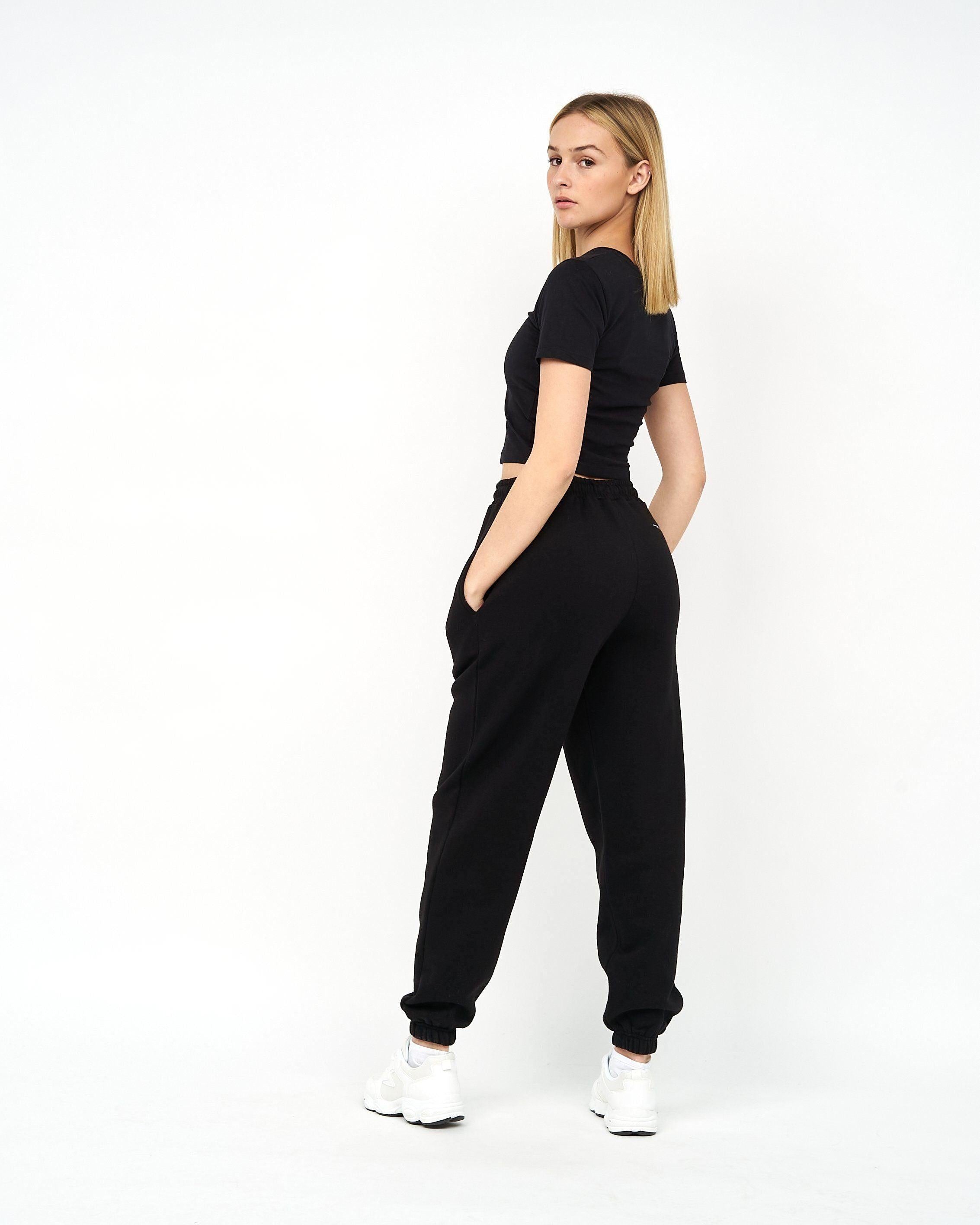Womens Tilly Crop T-Shirt Black