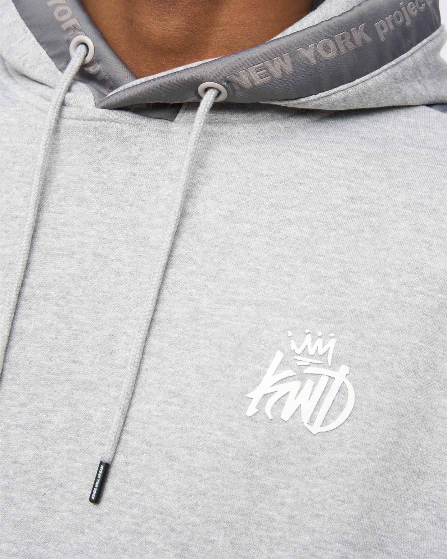 Mens Tapelny Hoodie Grey Marl