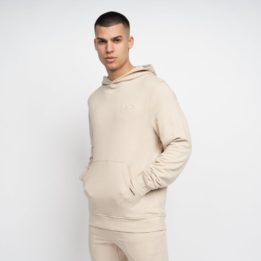 Crosshatch Mens Emmson Hoodie Stone