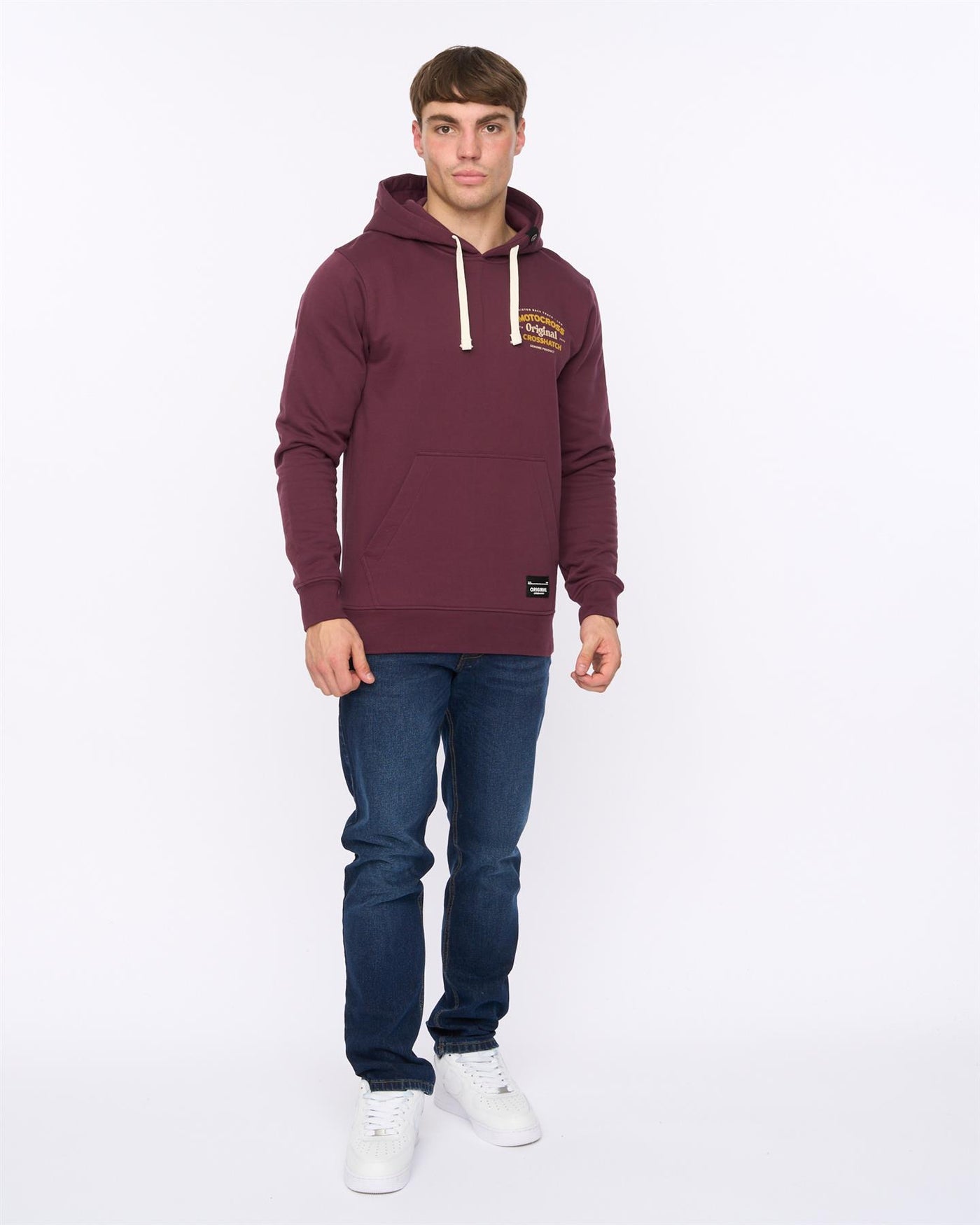 Mens Motocross Hoodie Wine