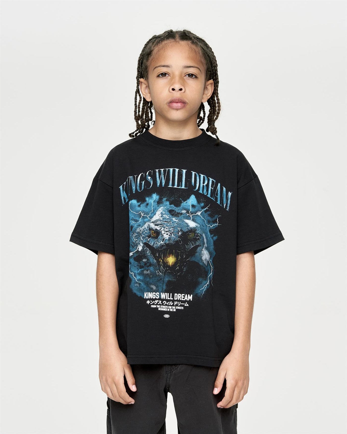 Kids Boys Studio Snake Smile T-Shirt Black