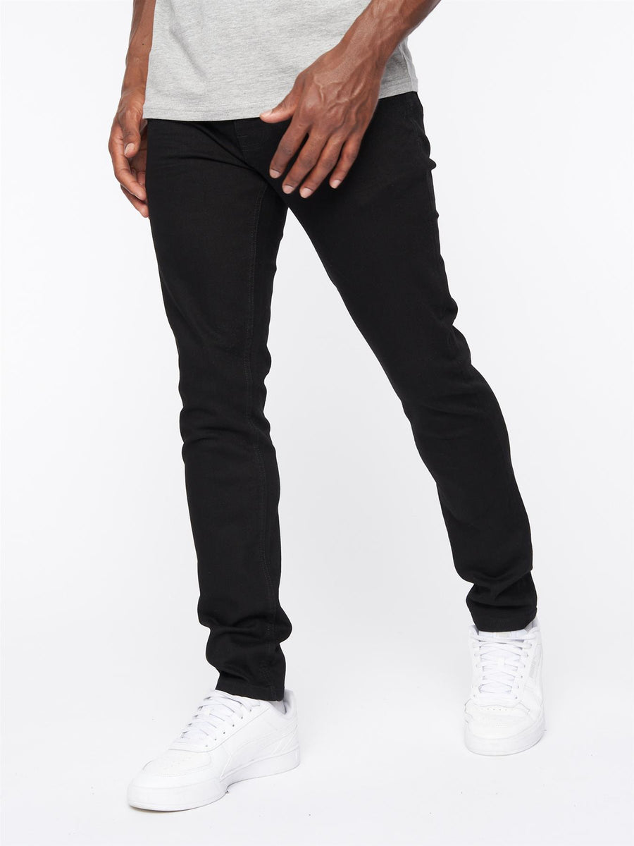 Mens Barbeck Slim Fit Jeans Solid Black