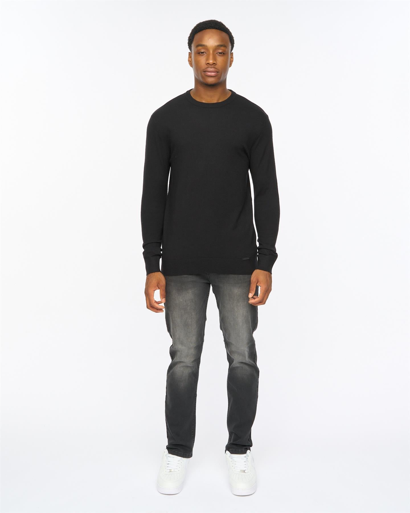 Mens Consenza Crew Knit Black