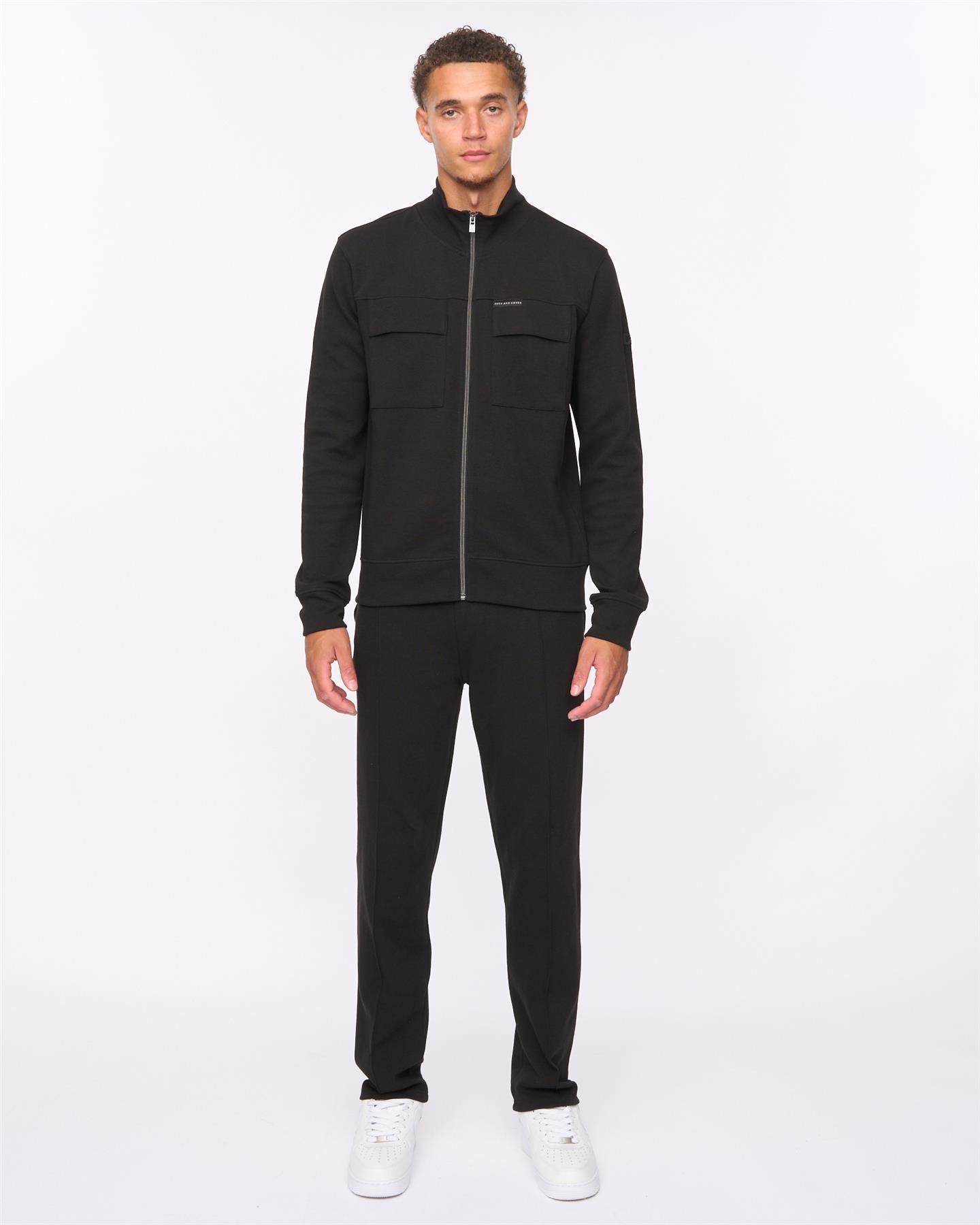 Mens Tames Zip Thru Sweat Black