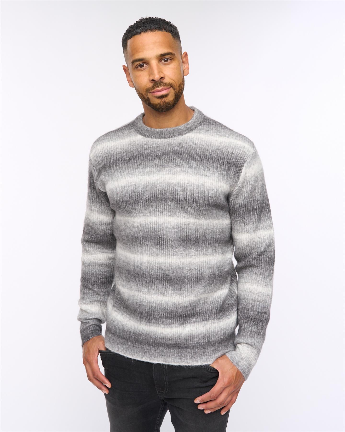 Ormonde Ombre Spacedye Jumper Charcoal