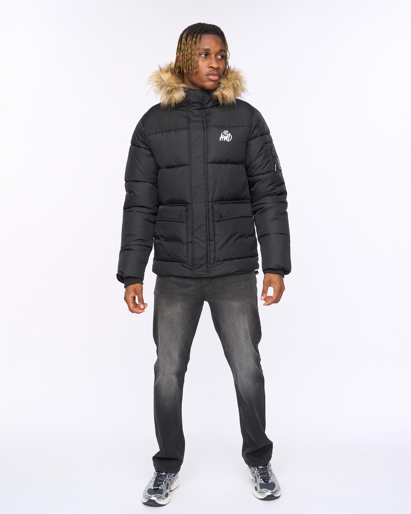 Mens Curvlay Parka Black
